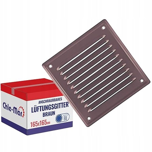 METAL VENTILATION GRILLE 165X165 MM FOR CEILING WALLS BROWN METAL