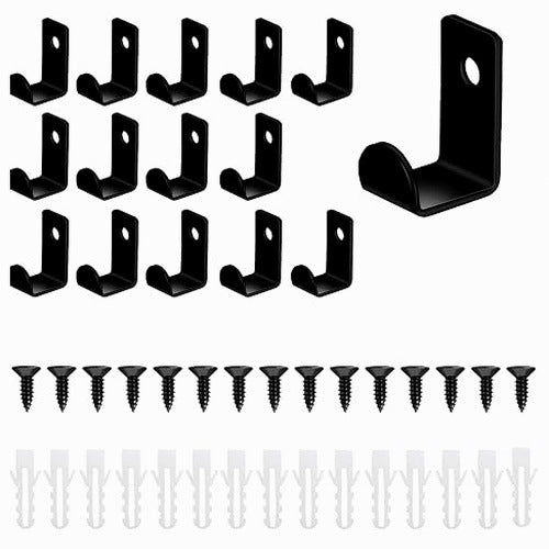 METAL WALL HOOKS 15 PCS. FOR SCREWING COATS ON CLOTHES