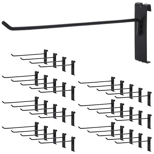 METAL WALL HOOKS BLACK FOR PANELS 15CM SET OF 35 PIECES METAL Brand no brand