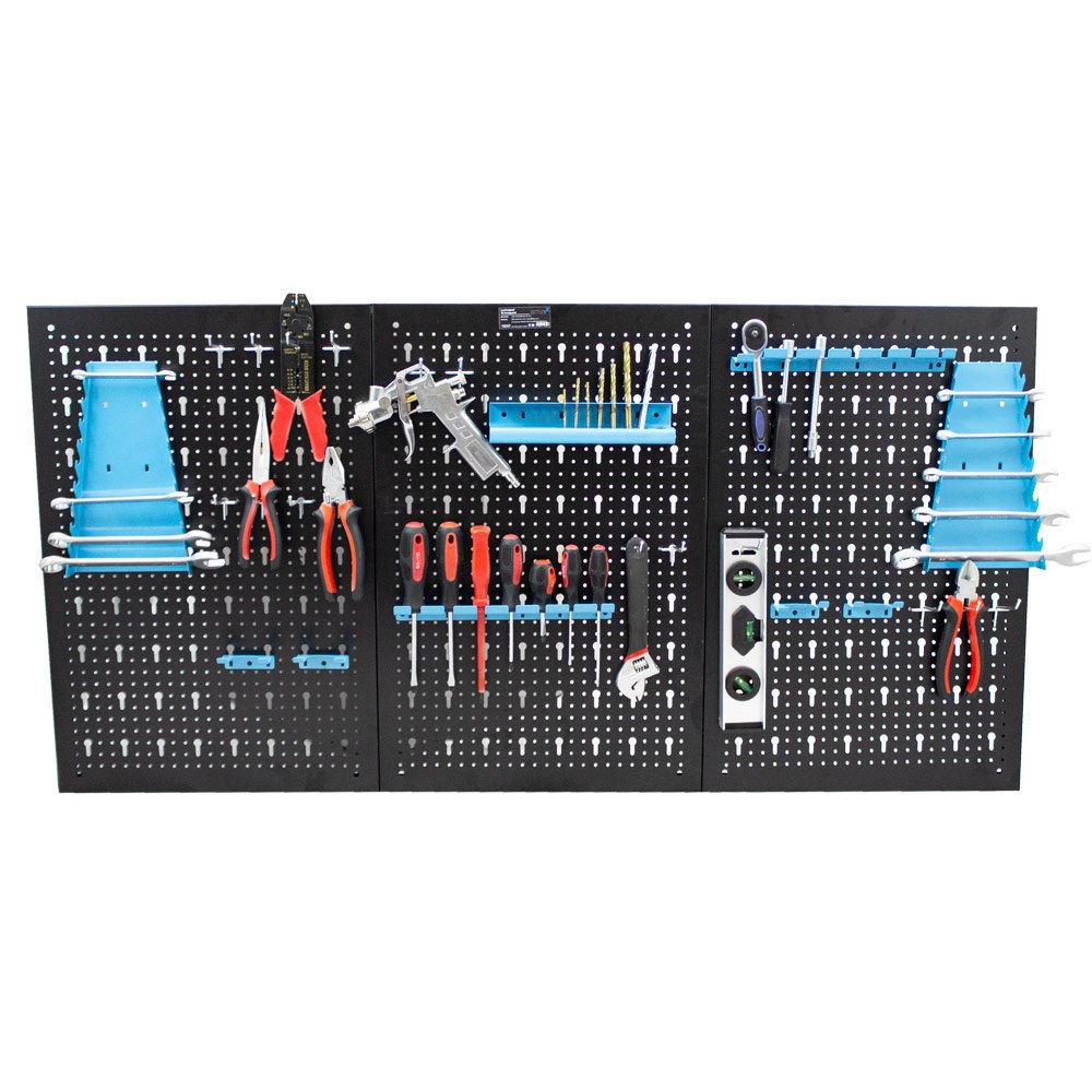 METAL WALL TOOL WORKSHOP BOARD 120x60 FOR WORKSHOP GARAGE Additional features hangable fastening holes for elements