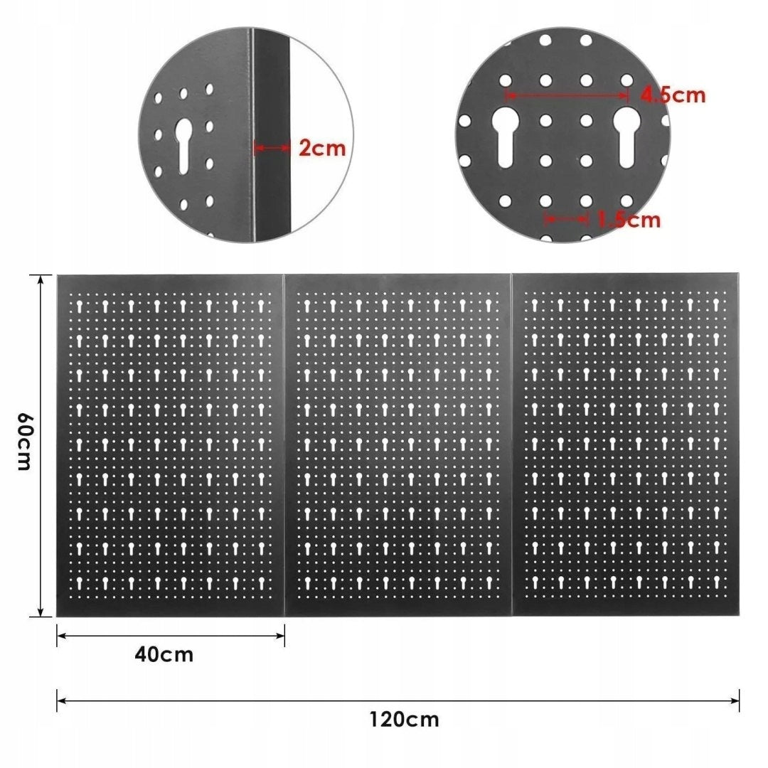 METAL WALL TOOL WORKSHOP BOARD 120x60 FOR WORKSHOP GARAGE Kind backboard
