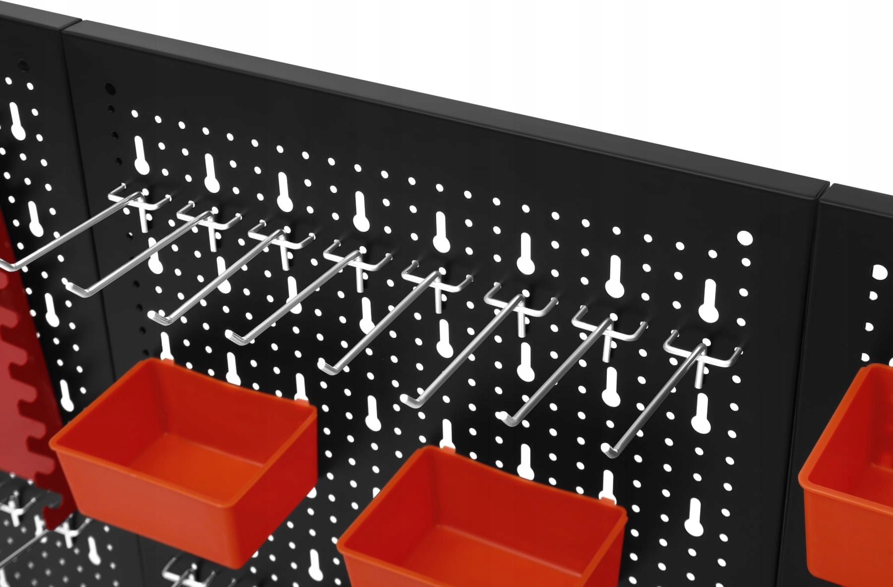 METAL WORKSHOP TOOL BOARD 120X60CM HANGERS CONTAINERS Additional features standing hangable fastening holes for elements