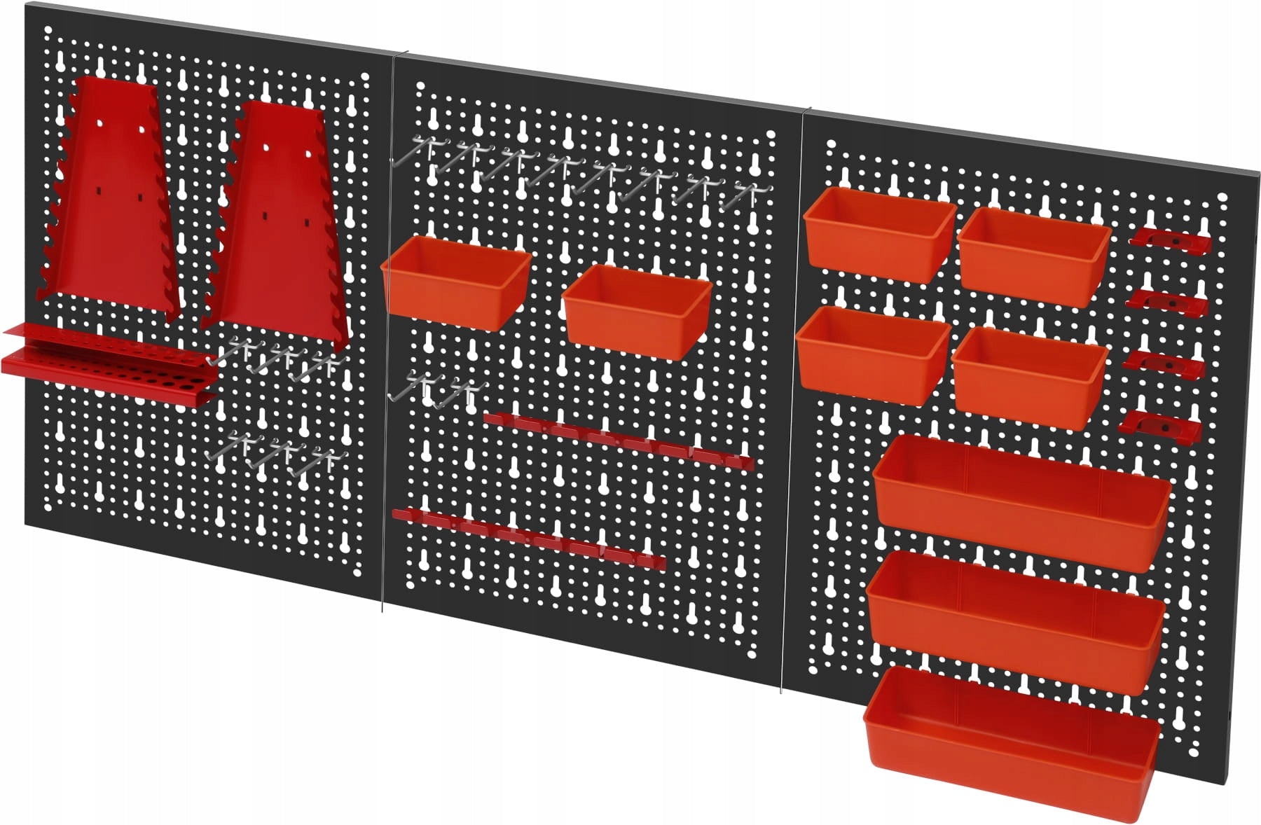 METAL WORKSHOP TOOL BOARD 120X60CM HANGERS CONTAINERS Brand no brand