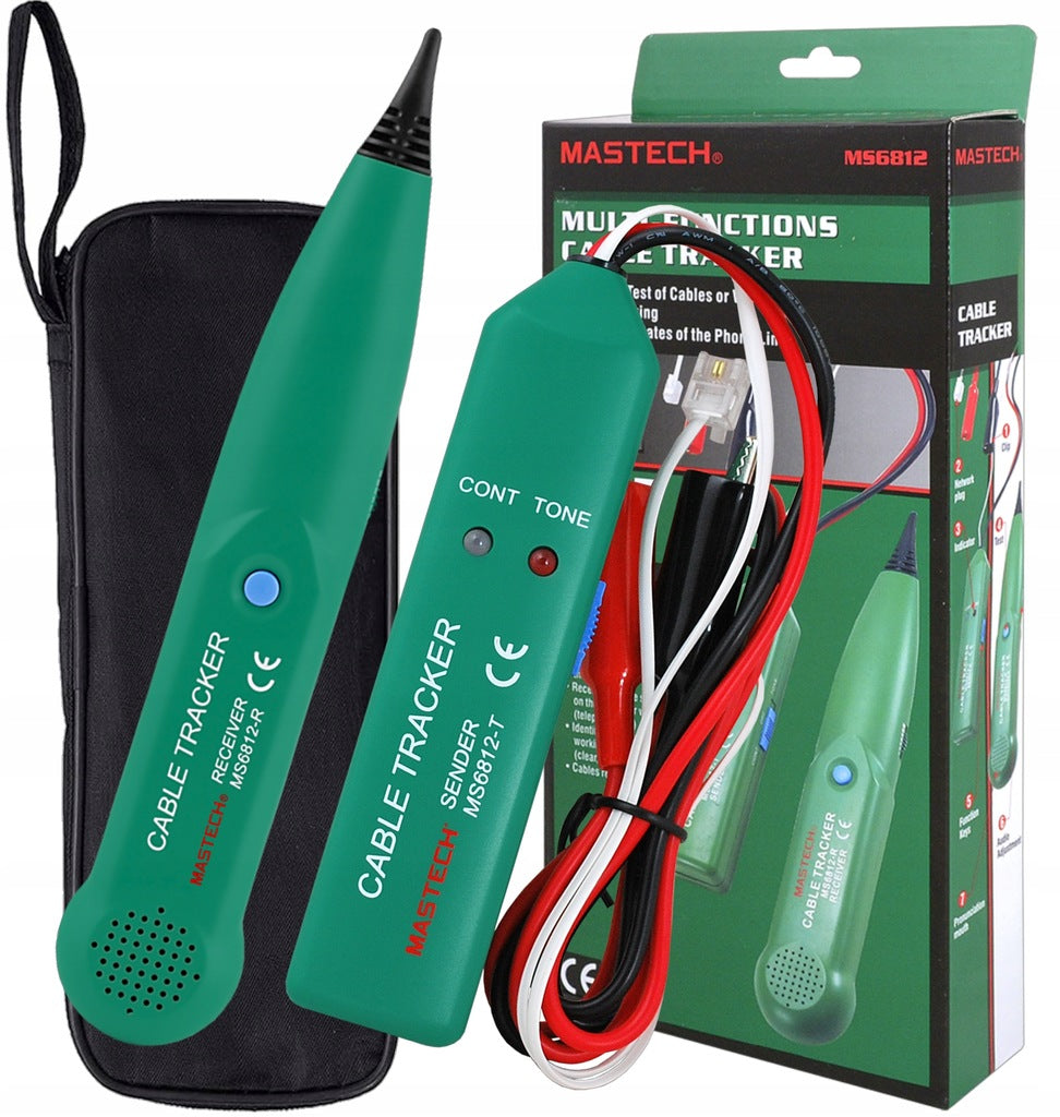 METER CABLE PAIR FINDER CABLE MASTECH MS6812 WITH CASE