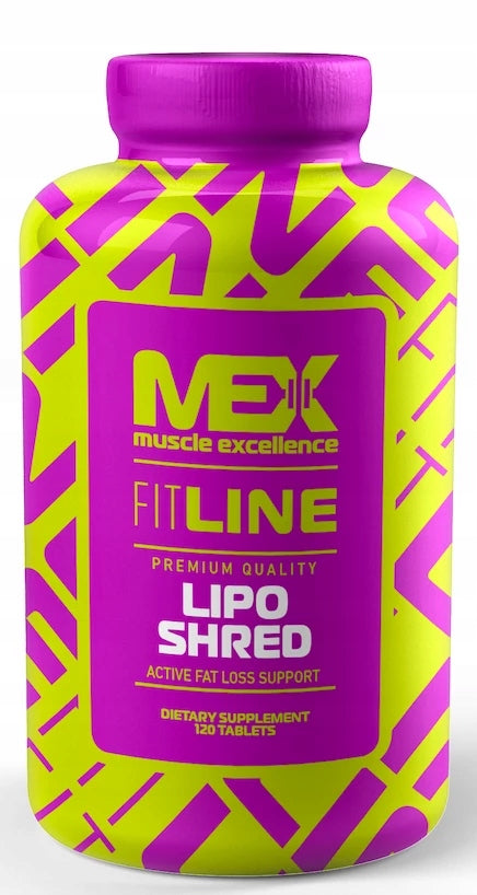 MEX LIPO SHRED 120 tab. FAT BURNER - WITHOUT CAFFEINE - Made in USA