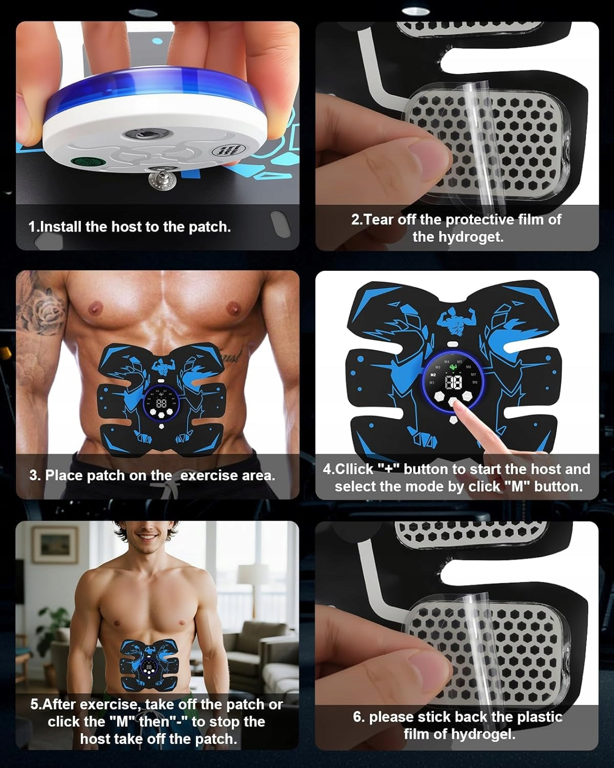 MEXLYCA Electronic EMS muscle stimulator, 8 modes, 29 levels Manufacturer code 0731875681550