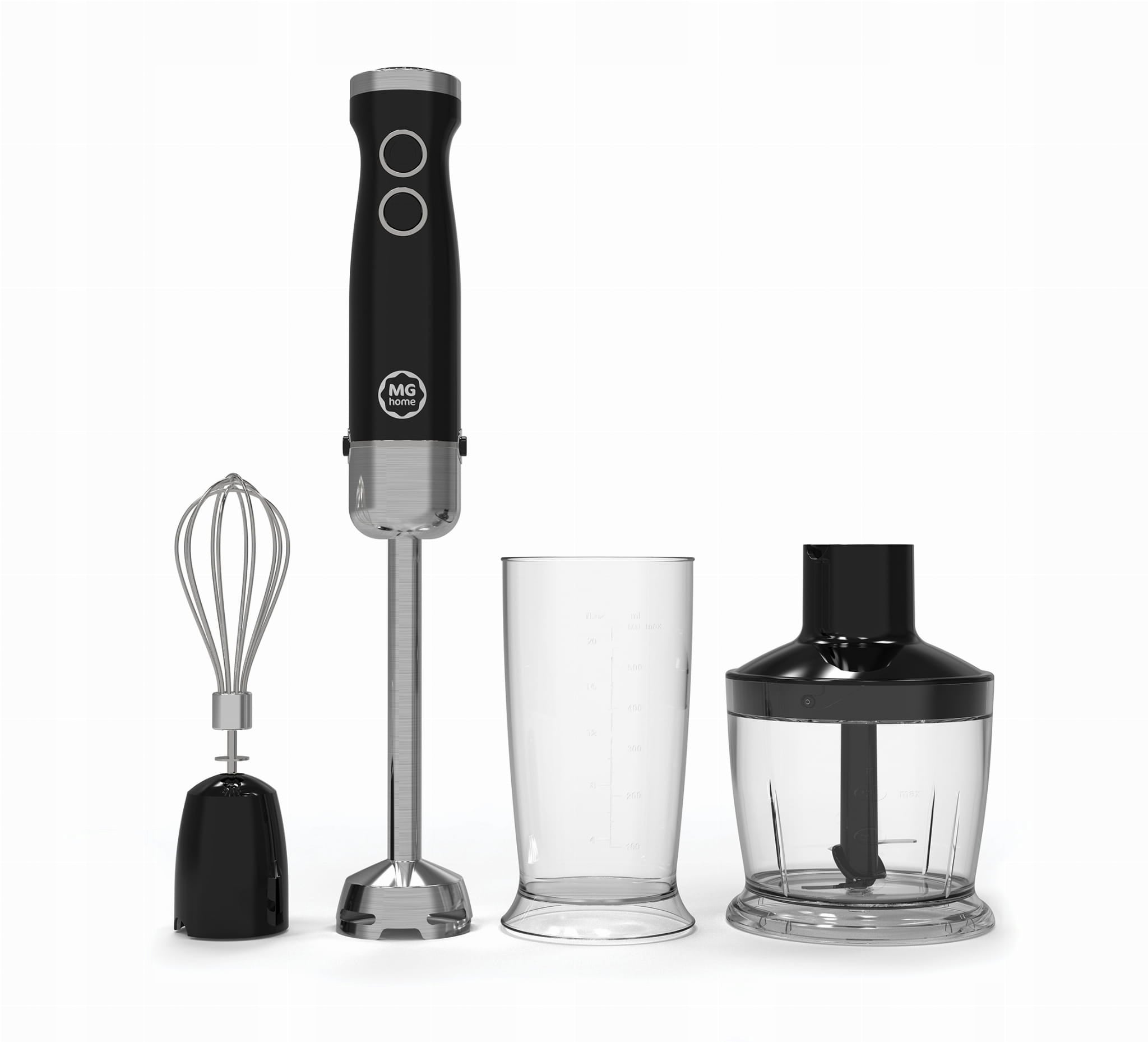 MG HOME Hand Blender 800W SET 3in1 black MIX CHOP BEAT