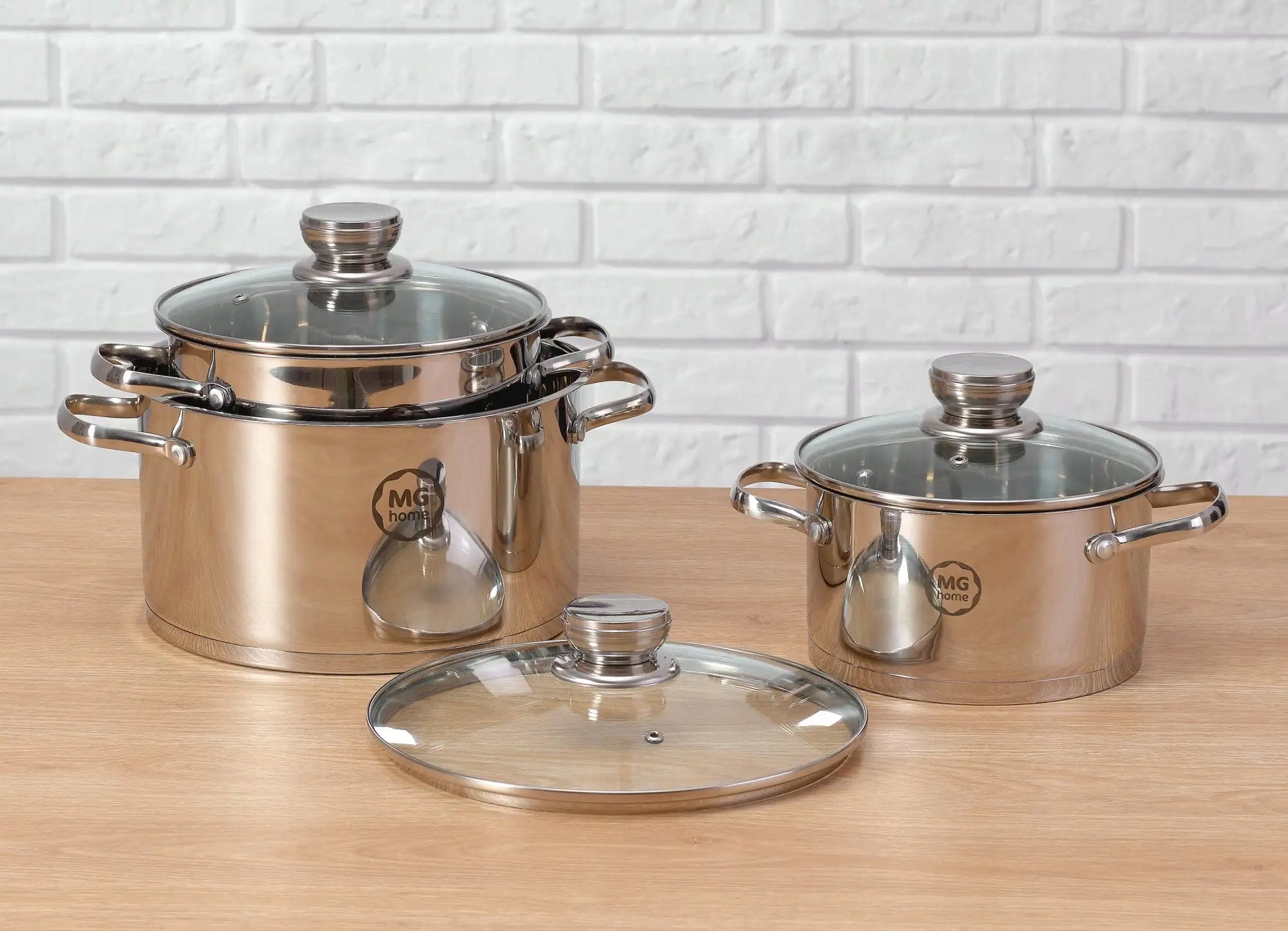 MG HOME SATINO POT SET 6 EL STAINLESS STEEL MAGDA GESSLER EAN (GTIN) 5901137113821