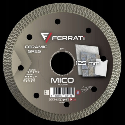 MICO diamond blade 115 mm for ceramic tile stoneware 22,23 mm thin RIM Manufacturer code F20107