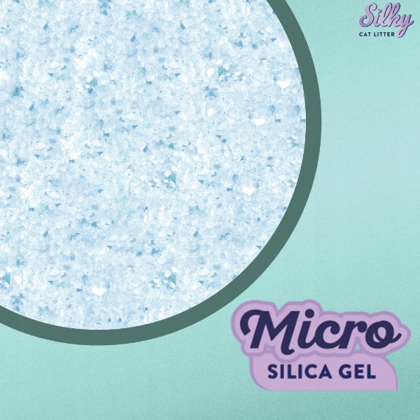 MICRO Cat litter SILKY 30,4L SET 8x3,8l litter box Product weight 1.6 kg