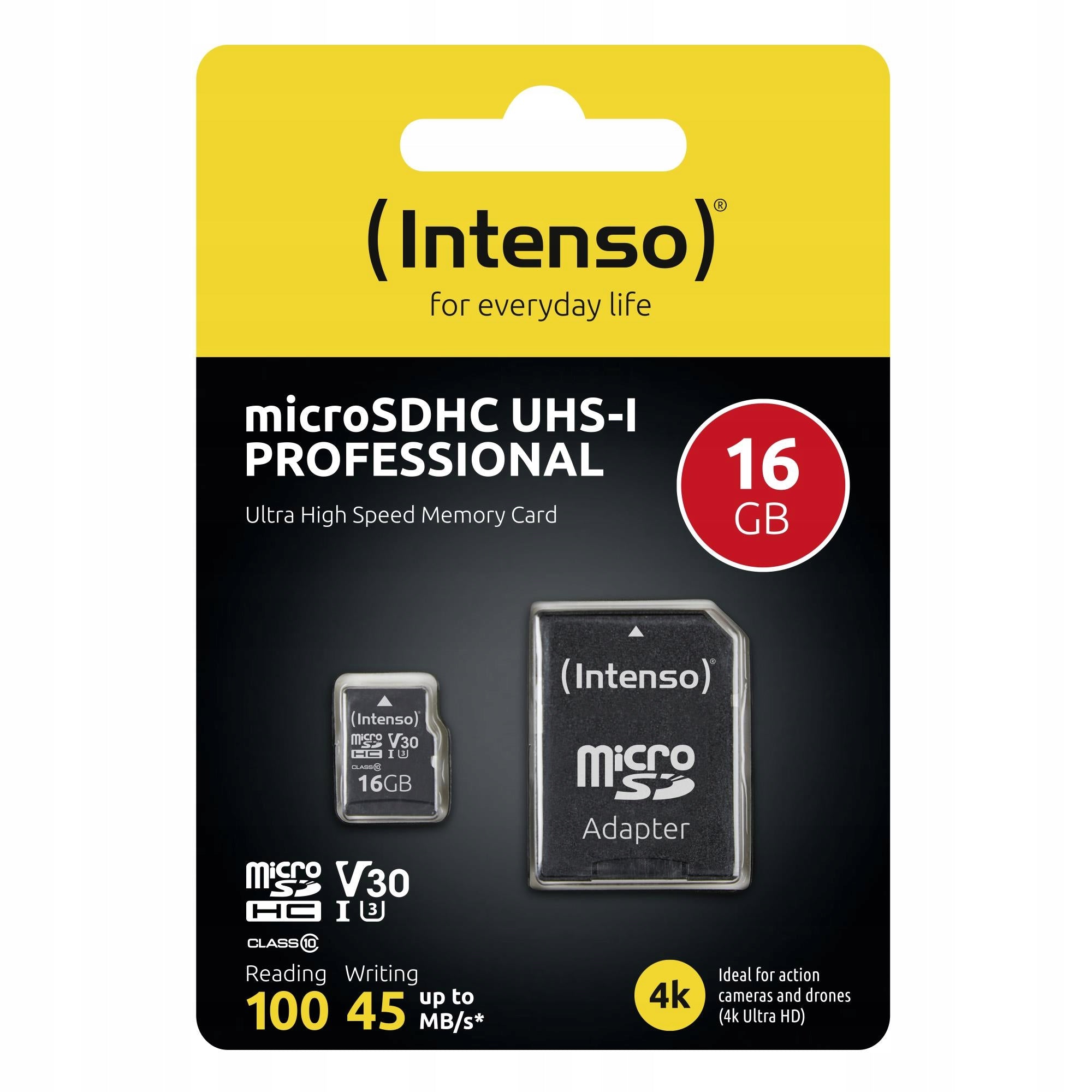 MICRO MEMORY SDHC 16 GB C10/W/ADAPTER 3433470 INTENSO Manufacturer Intenso