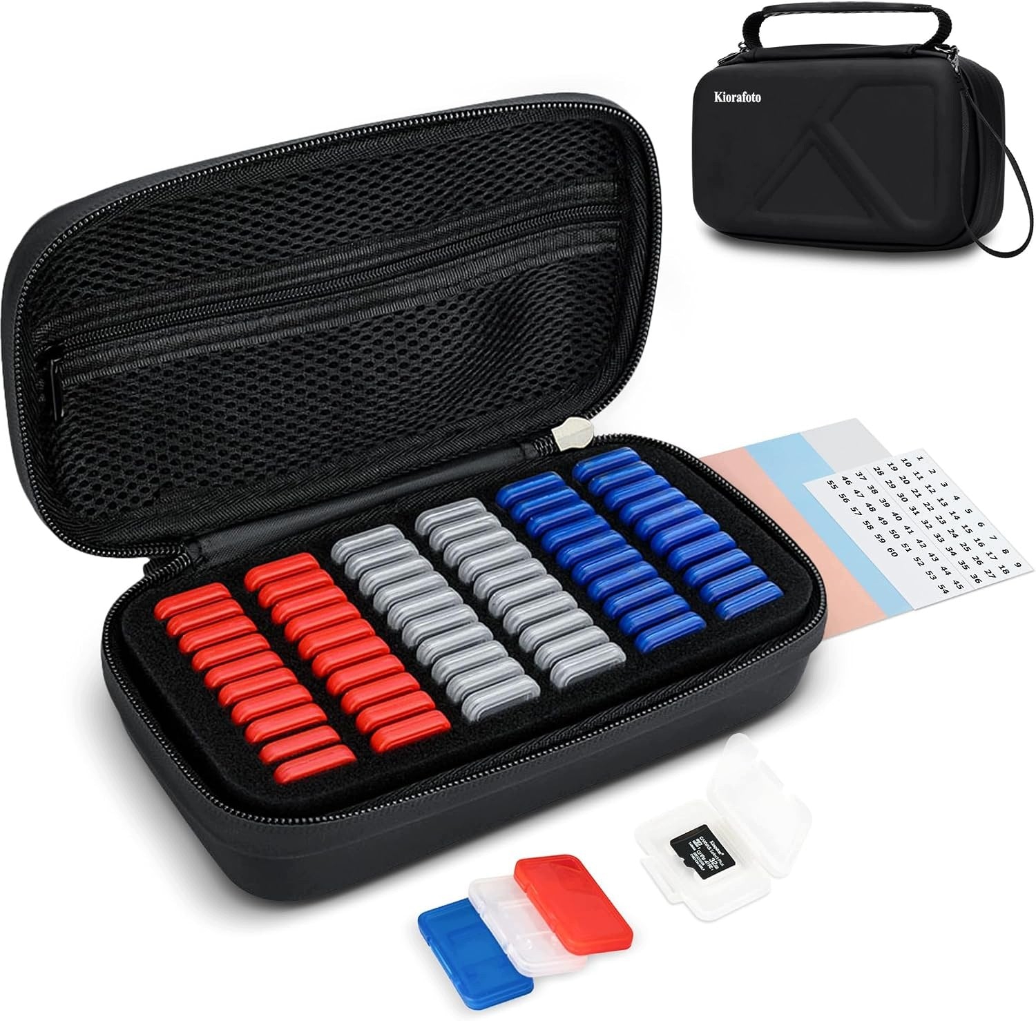 MICRO SD CARD CASE 60 PIECES EVA WATERPROOF ORGANIZER