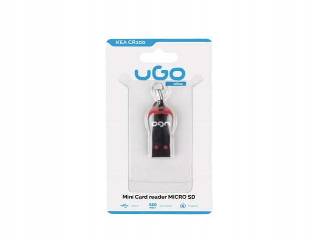 MICRO SD card reader - USB 480 MB/S branded uGo Kind MMC/SD