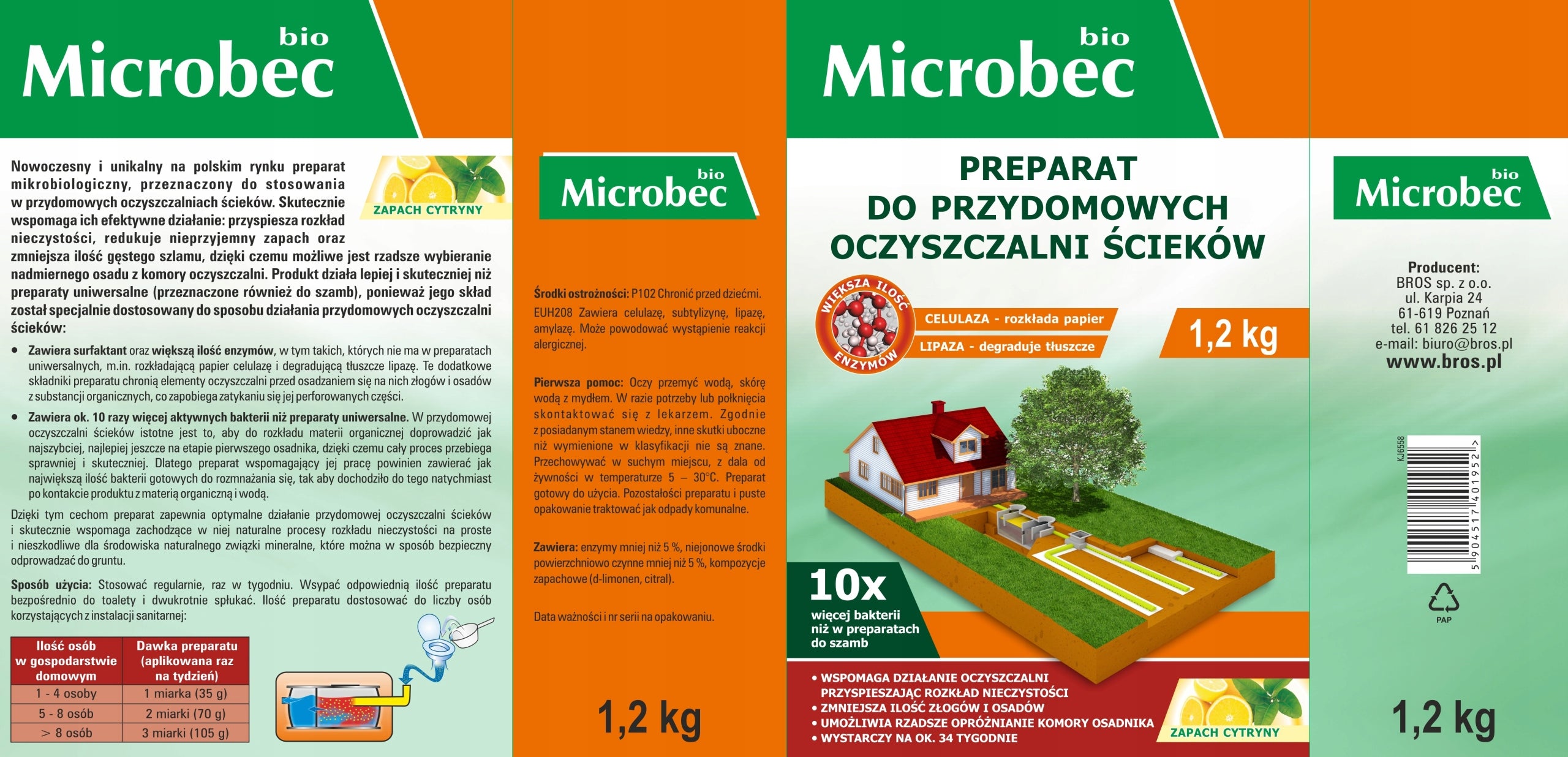 MICROBEC BIO Activator for home sewage treatment plants 1,2 kg EAN (GTIN) 5904517401952
