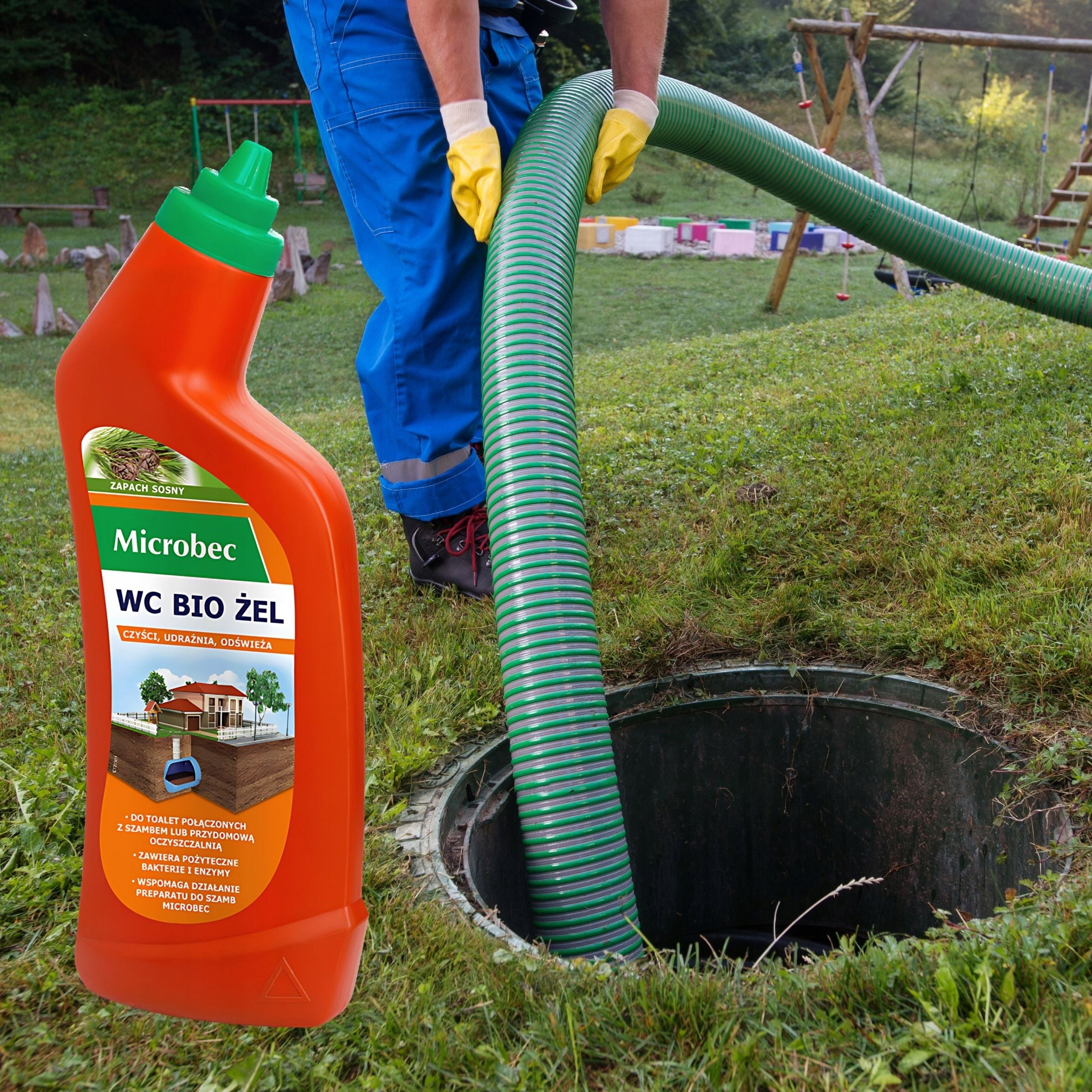 MICROBEC WC BIO SEPTIC TANK GEL FOR TOILETS COMBINED WITH SEPTIC TANK PINE 750ML Manufacturer Bros