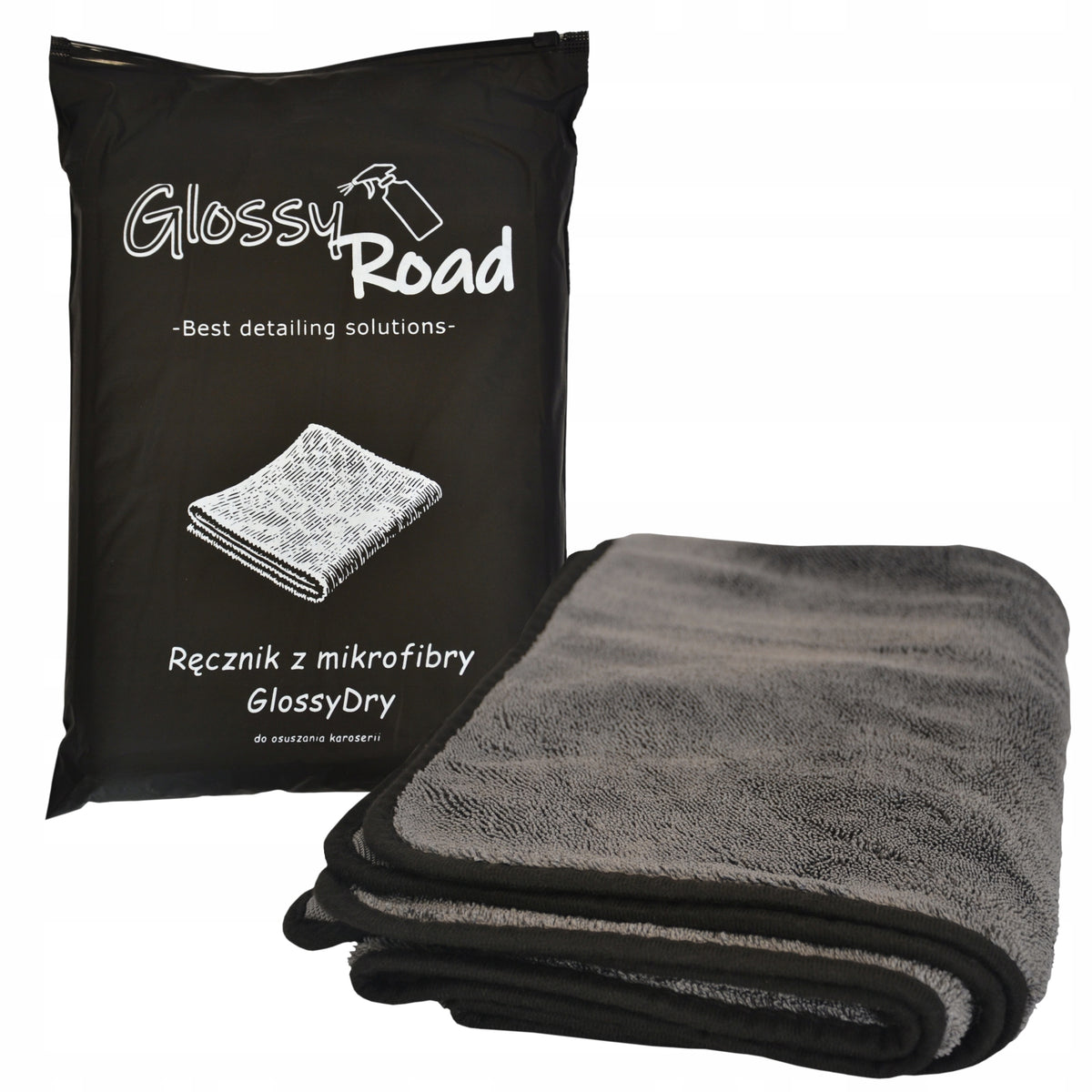 MICROFIBER CAR DRYING AND CARE TOWEL 60x80CM 1000GSM Packaging status original