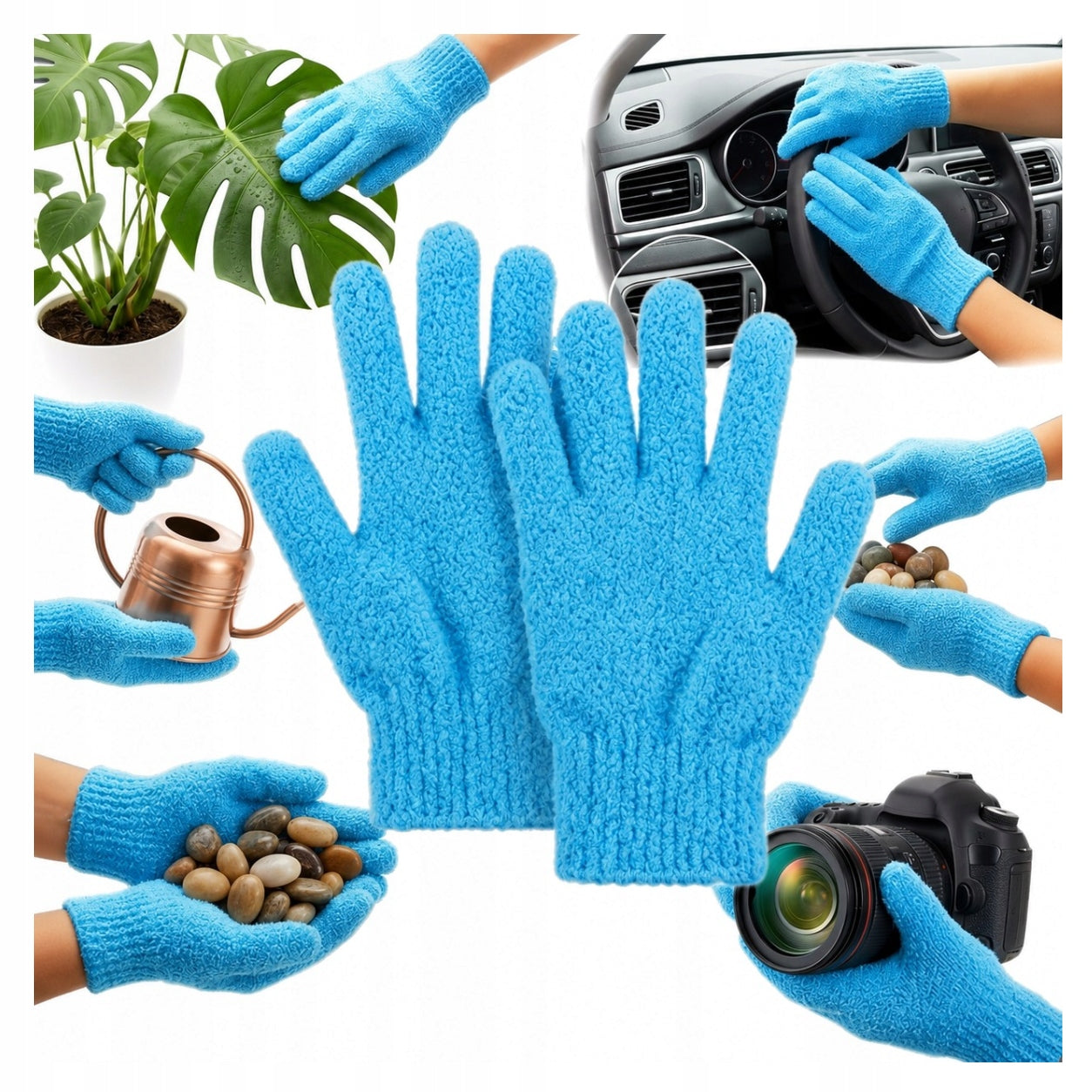 MICROFIBER CLEANING GLOVE FOR CAR PLANT DUST UNIVERSAL FOR HOME