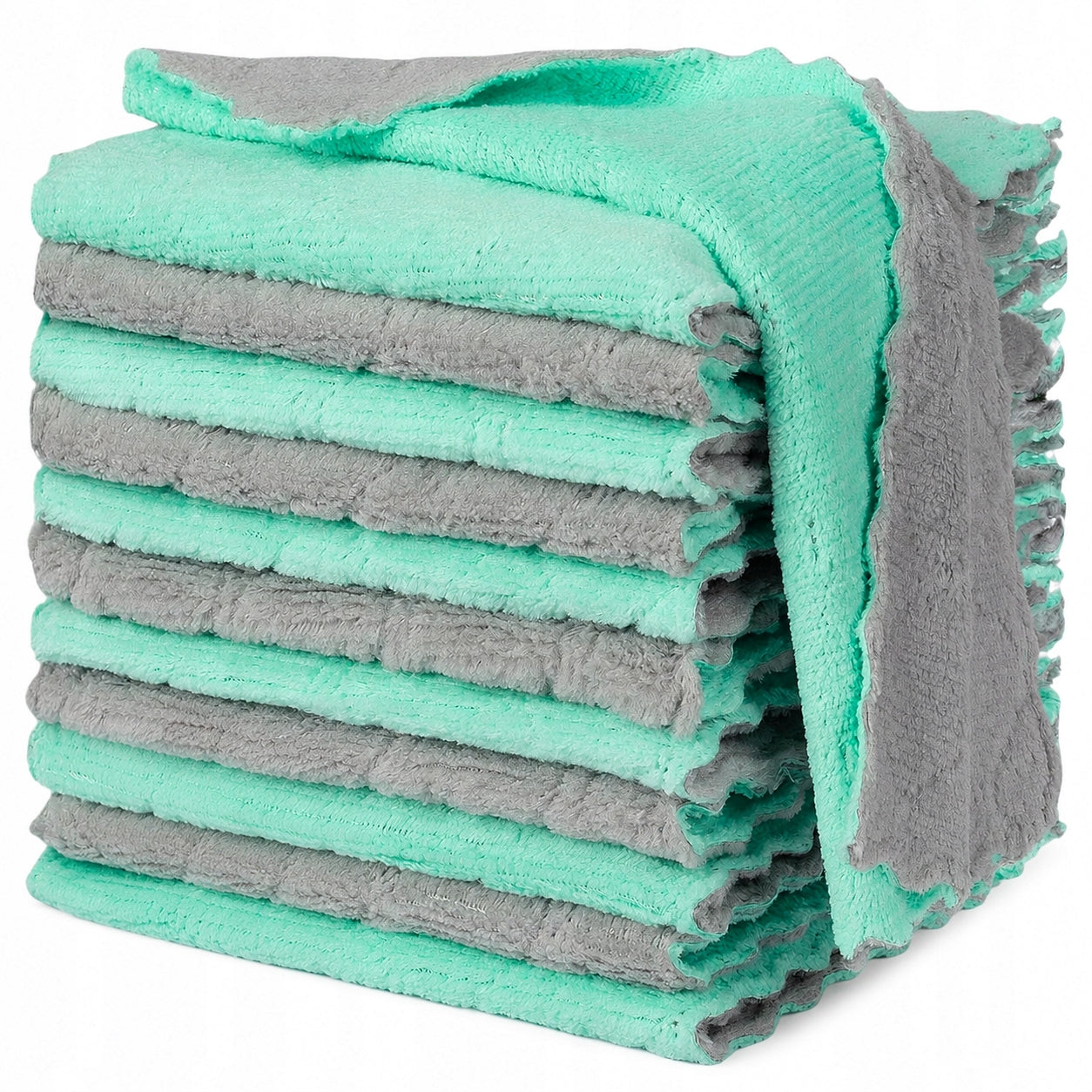 MICROFIBER CLOTHS 10PCS KITCHEN WASHABLE 25*25CM DUST CLOTH