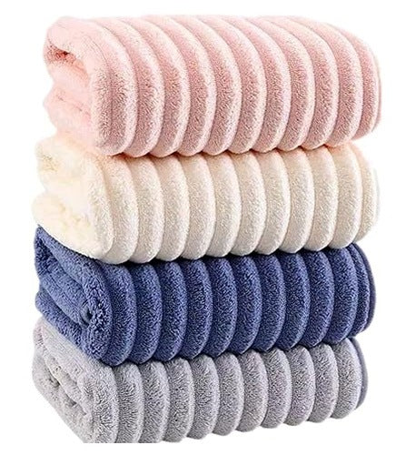MICROFIBER FACE TOWELS 35X75 CM SET OF 4 QUICK-DRYING