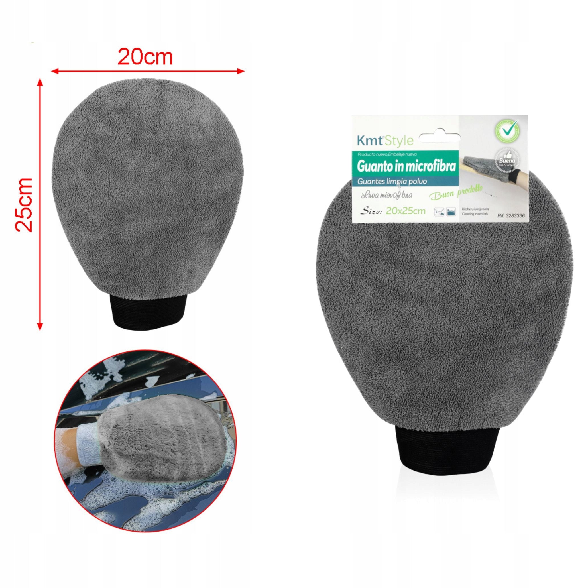 MICROFIBER GLOVE FOR CAR WASHING CLEANING DUST WIPE Packaging status original
