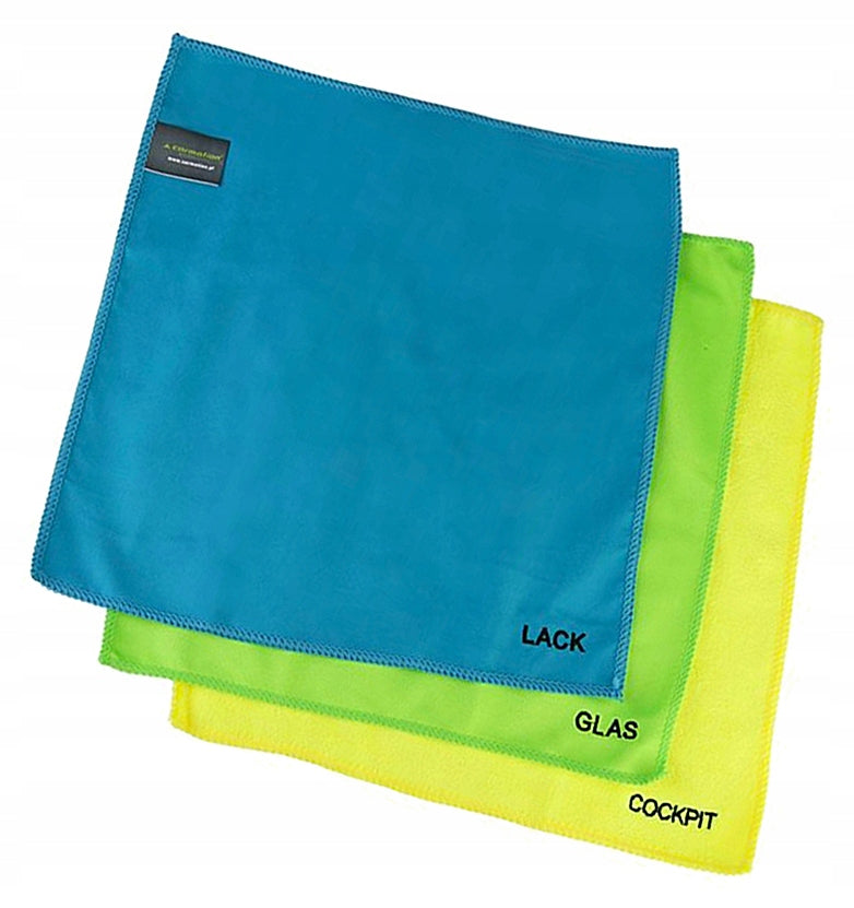 MICROFIBER H4Q56 LACQUER GLASS COCKPIT 3 PCS CLOTHS