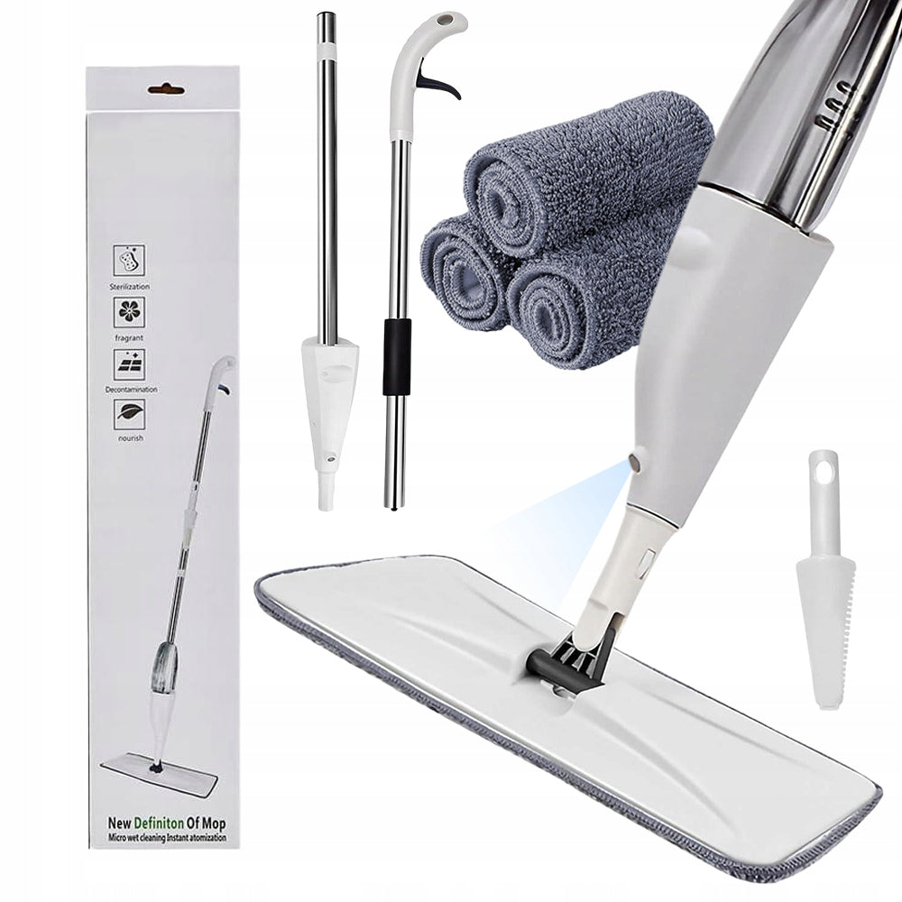 MICROFIBER MOP WITH WASHER MAGIC SPONGE WINDOW WASHER SET