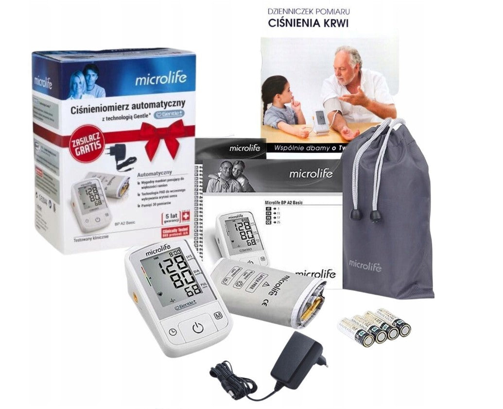 MICROLIFE Shoulder blood pressure monitor A2 Basic + batteries 4 pieces FREEBIE