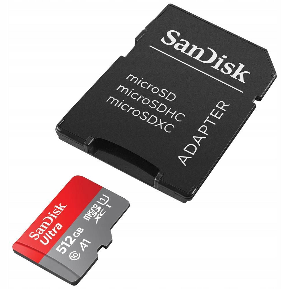 MICROSDXC MEMORY CARD SANDISK ULTRA 512GB 150MB/S UHS-I A1 U1 C10 ADAPTER Packaging status original