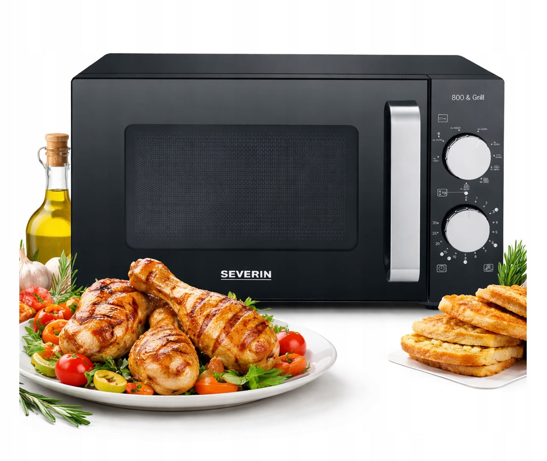 MICROWAVE OVEN MICROWAVE 2IN1 GRILL 20L 1000W BLACK SEVERIN MW7762