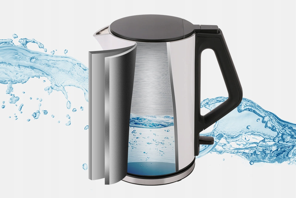 MIDEA ELECTRIC KETTLE 1.5L 2000W WHITE FAST COOKING LED FILTER STEEL Model Inny