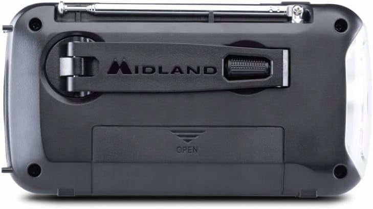 MIDLAND ER100 ALARM RADIO AM/FM POWERBANK USB SOLAR FLASHLIGHT DYNAMO LED Packaging status original
