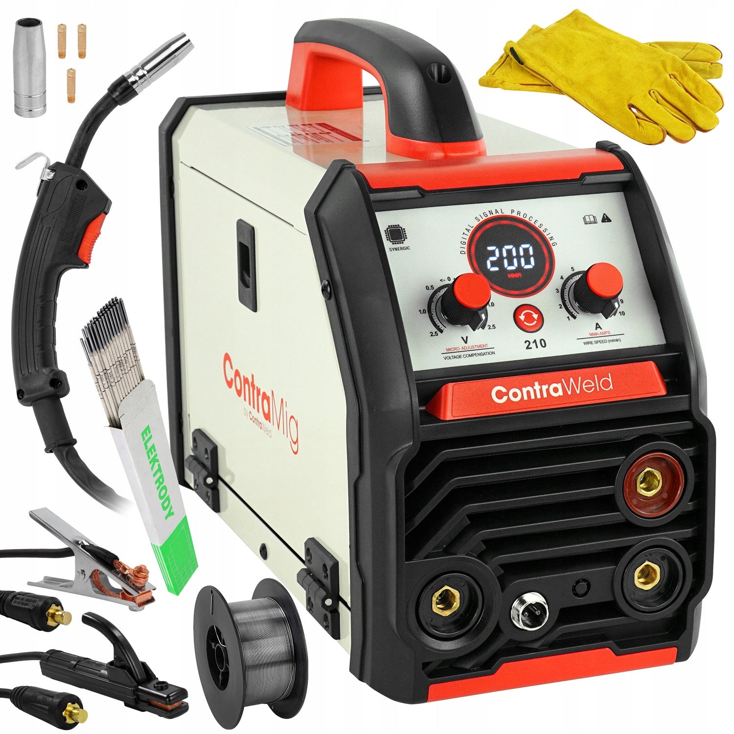 MIG 210 MIGOMAT Inverter welder Without gas 200A FLUX MMA TIG FCAW