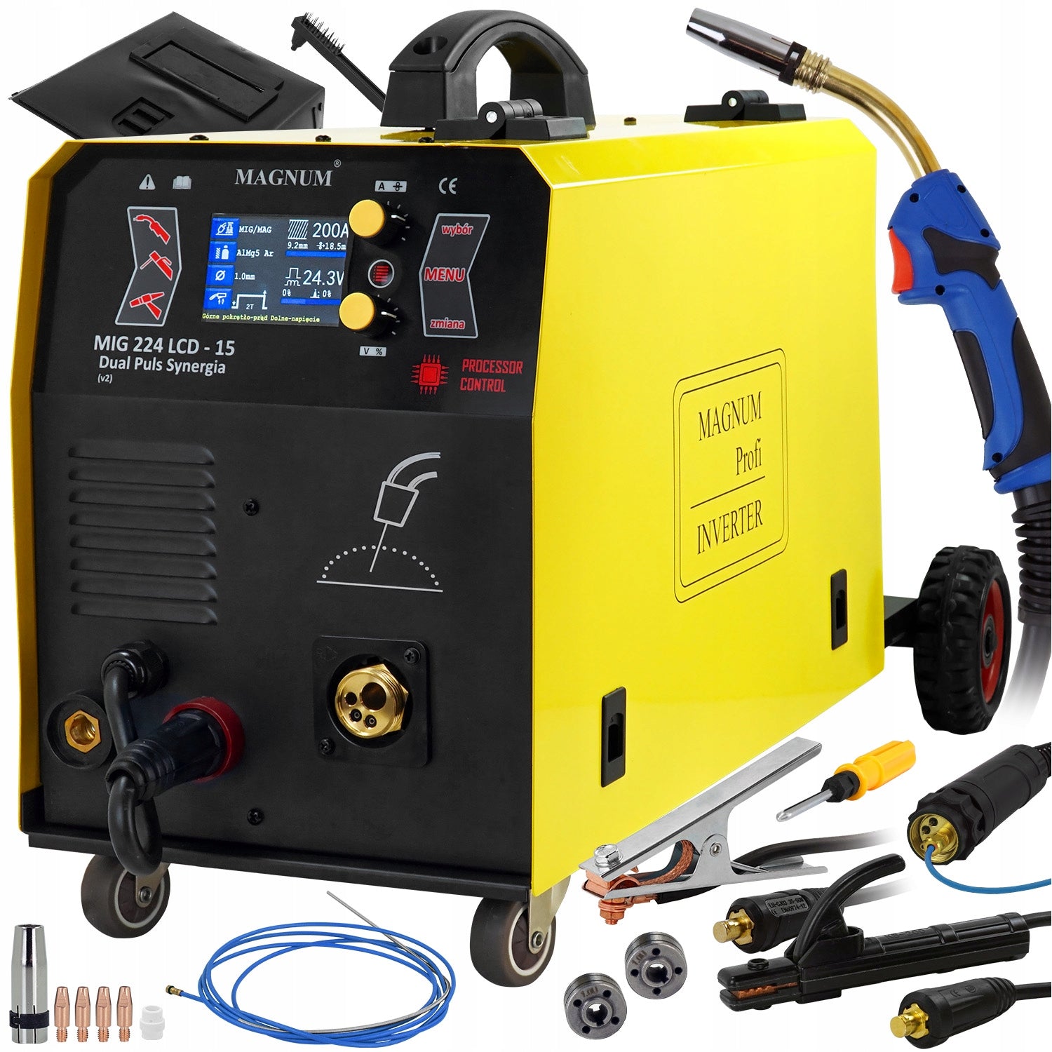 MIG 224/15 LCD Dual Pulse Magnum inverter welder