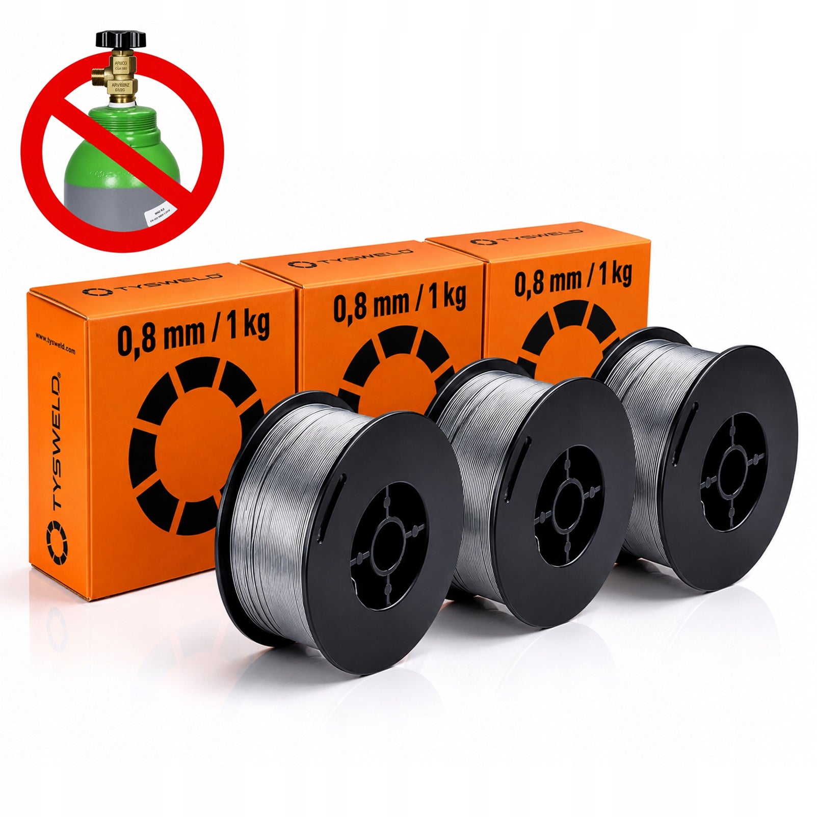 MIG FLUX wire 0,8 mm 3x1 kg | TYSWELD | Self-shielding For Gas-Free Welding