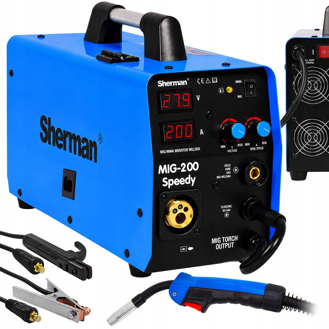 MIG MAG 200A MMA Sherman MIGOMAT 230V welder