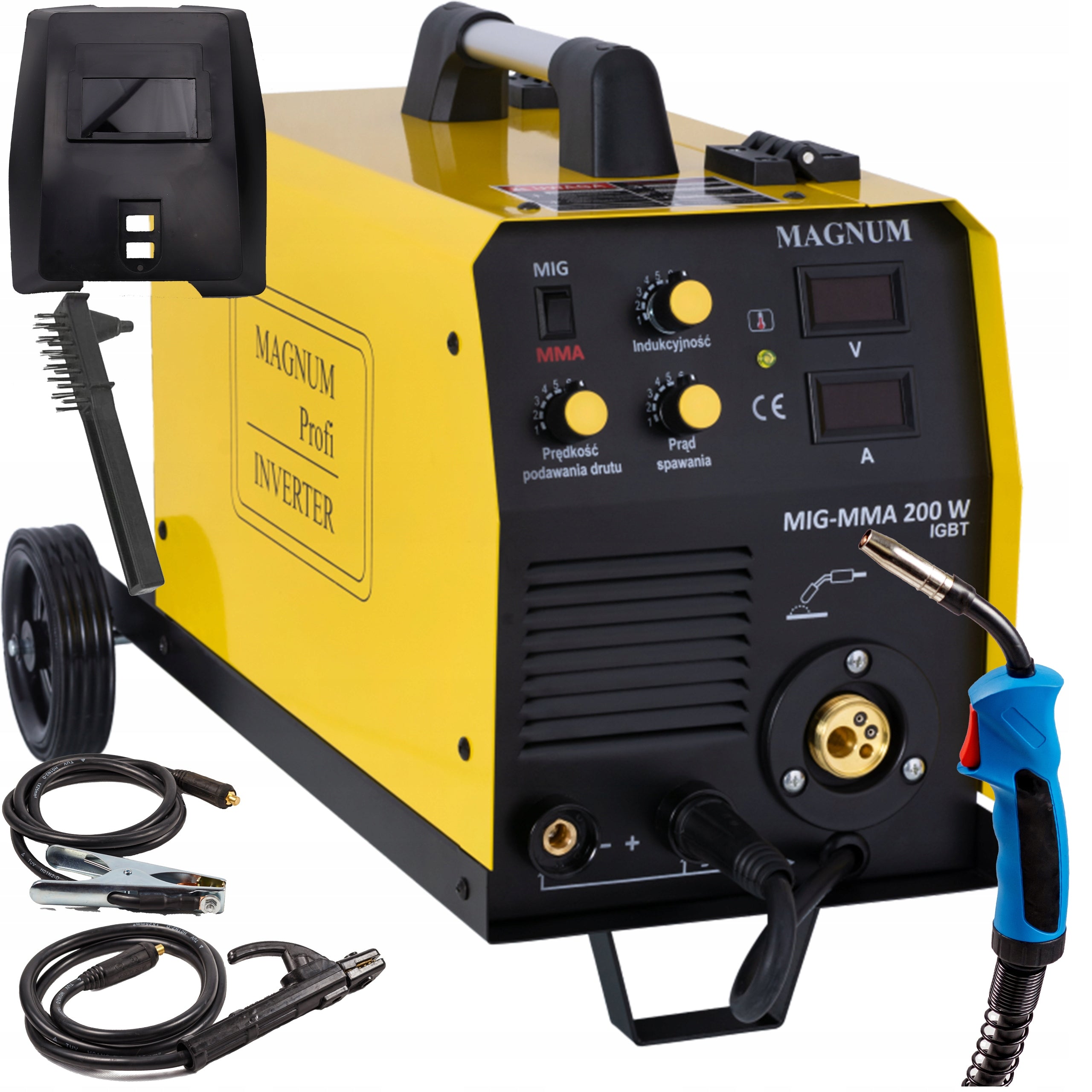 MIG MAG MMA 230V IGBT welder – MAGNUM MIG 200W + MB15 3m