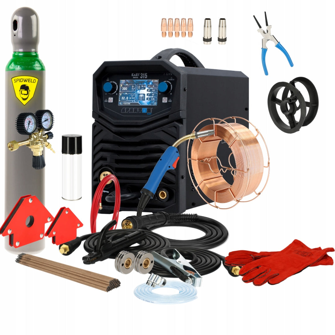 MIG/MAG MMA TIG 300A Spartus EasyMIG 315 400V LCD inverter