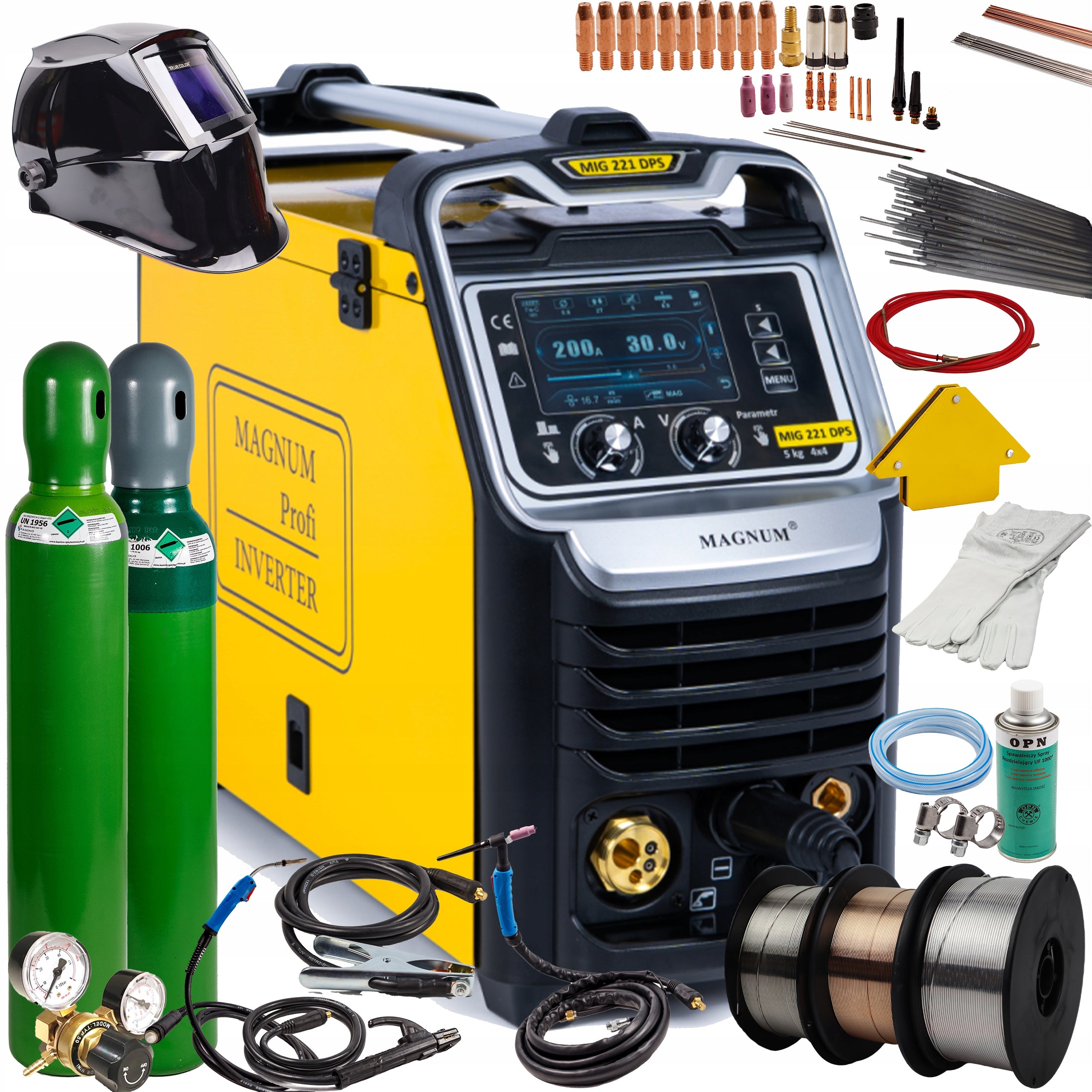 MIG MAG Magnum 221 Migomat 200A semi-automatic welding machine 230V gas 2