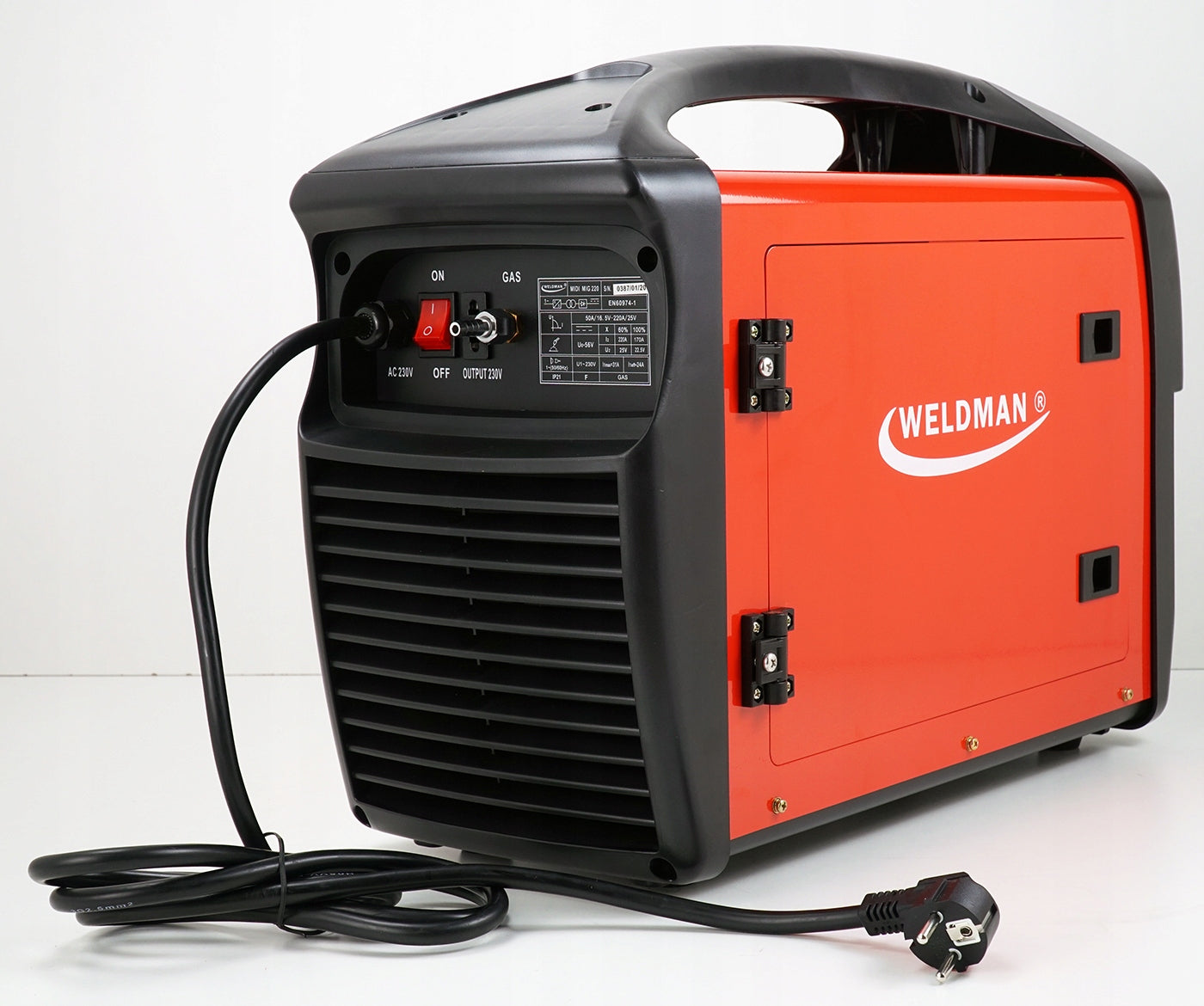 MIGOMAT 220A WELDING MACHINE MIG MAG MMA WELDMAN MIDI 230V CYLINDER SET WIRE MASK EAN (GTIN) 5904624001793