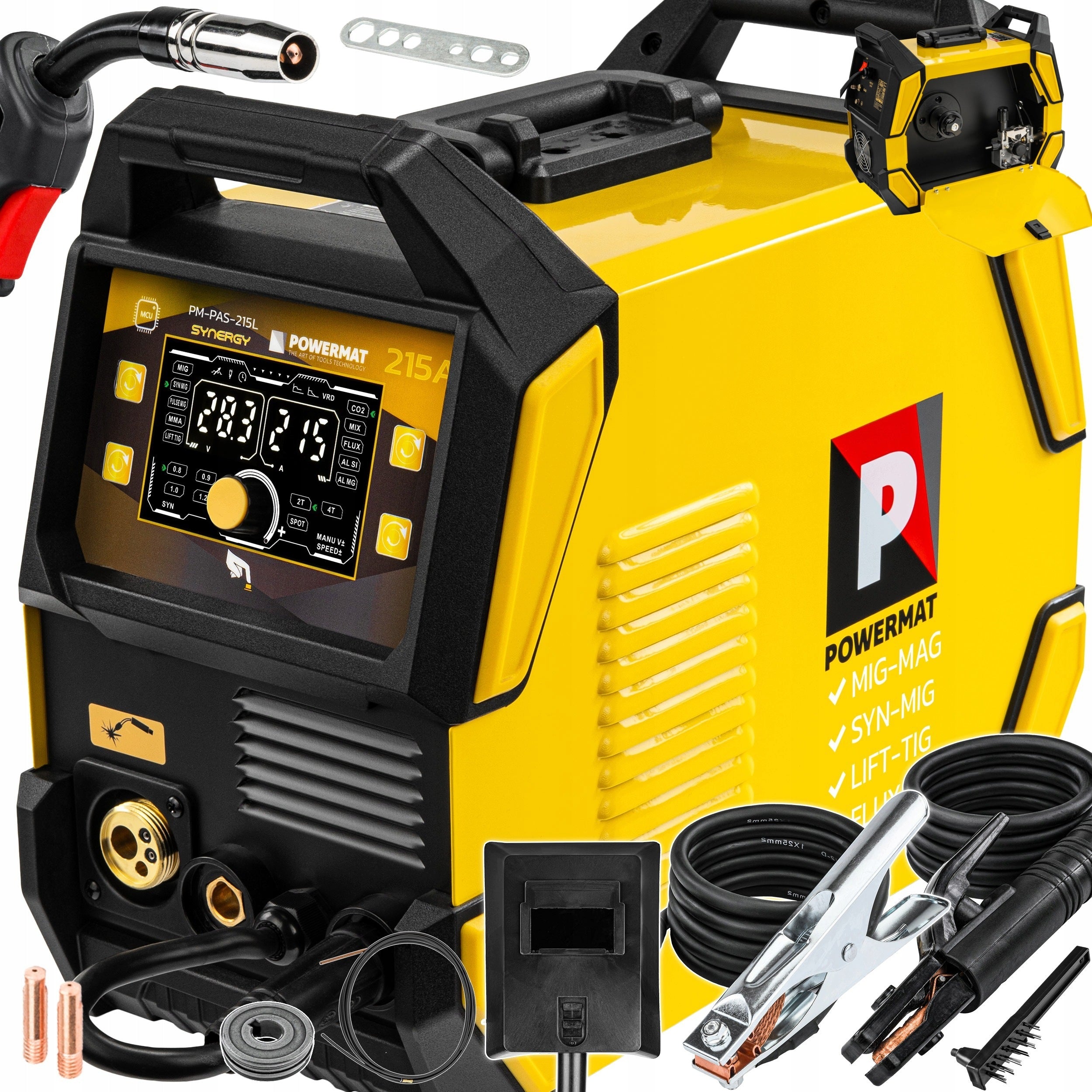 MIGOMAT INVERTER WELDING MACHINE FOR ALUMINIUM 215A MIG/MAG MMA TIG LIFT PM1555