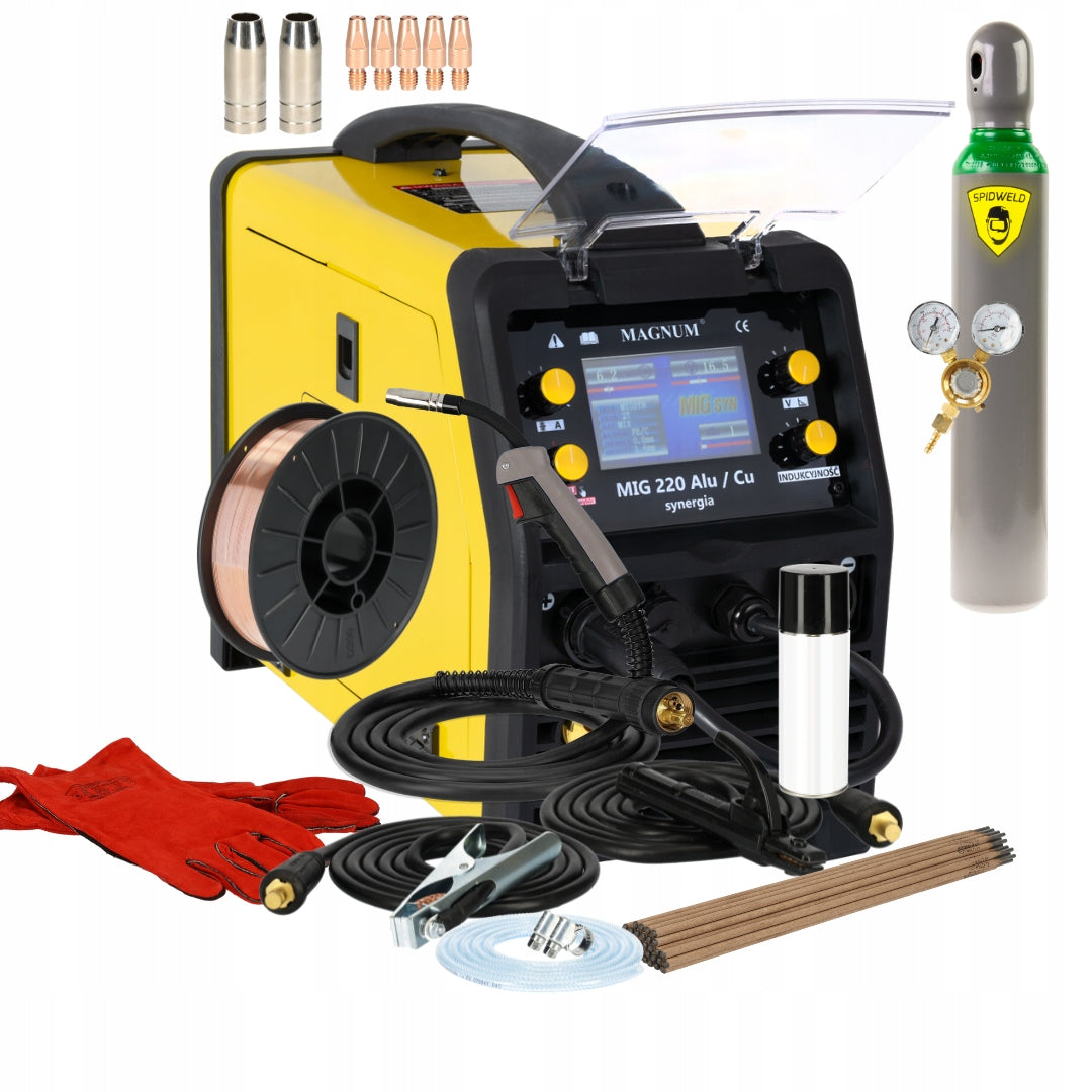 MIGOMAT MAGNUM MIG 220 Alu Cu inverter welding machine SYNERGY aluminium 3in1