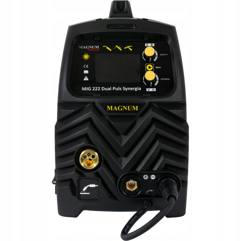 MIGOMAT MAGNUM MIG 222 DUAL PULSE SYNERGY LCD TIG WELDING MACHINE MMA 200A Brand Magnum