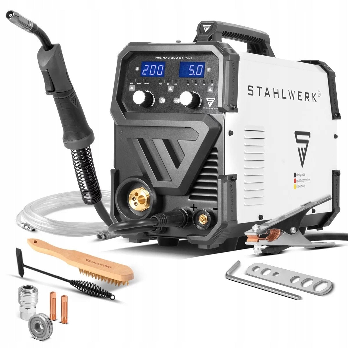 MIGOMAT STAHLWERK MIG MAG 200 ST PLUS 200A TIG MMA INVERTER WELDING MACHINE Packaging status original