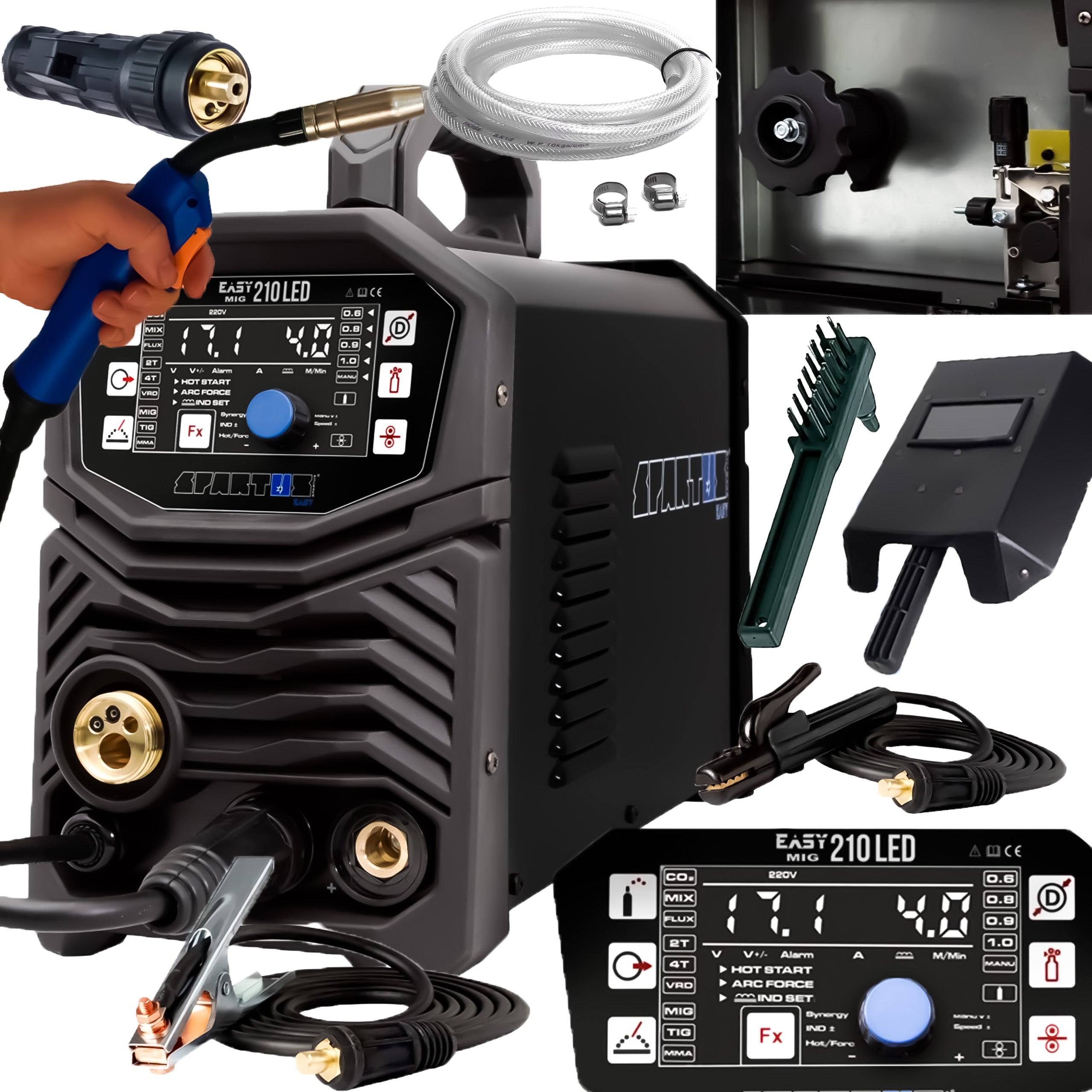 MIGOMAT Spartus Easymig 210 LED Synergy 200A MMA TIG LIFT 3IN1