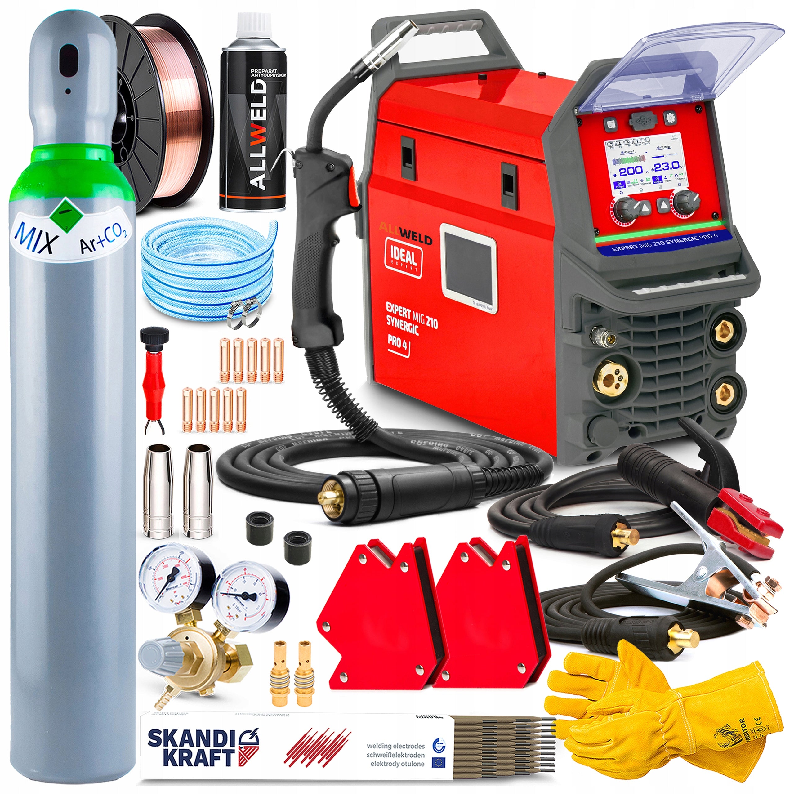 MIGOMAT WELDING MACHINE IDEAL EXPERT MIG 210 SYNERGY MMA TIG 200A SOLDERING 4T