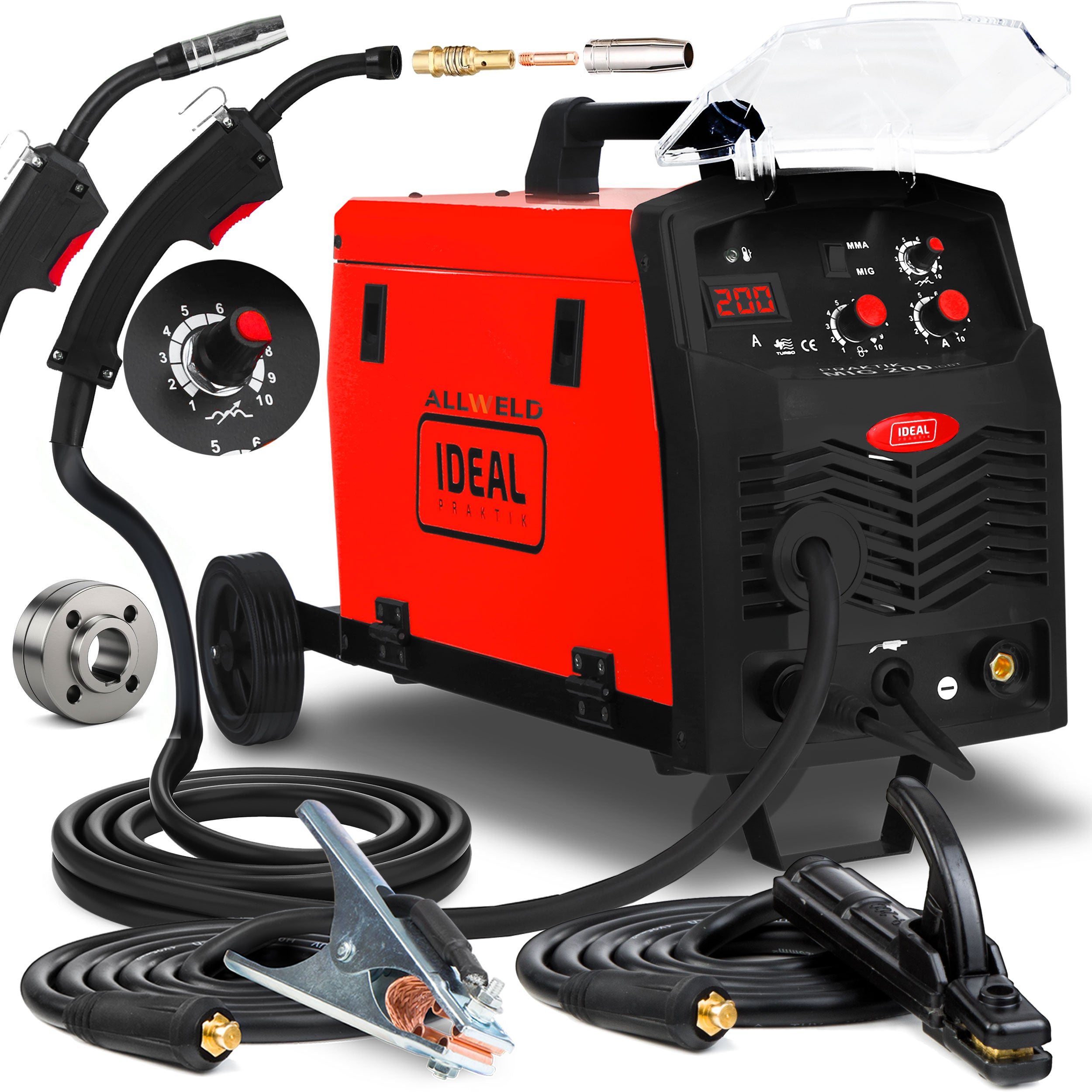 MIGOMAT WELDING MACHINE IDEAL PRAKTIK MIG 200 IGBT MAG MMA 200A 230V SOLDERING