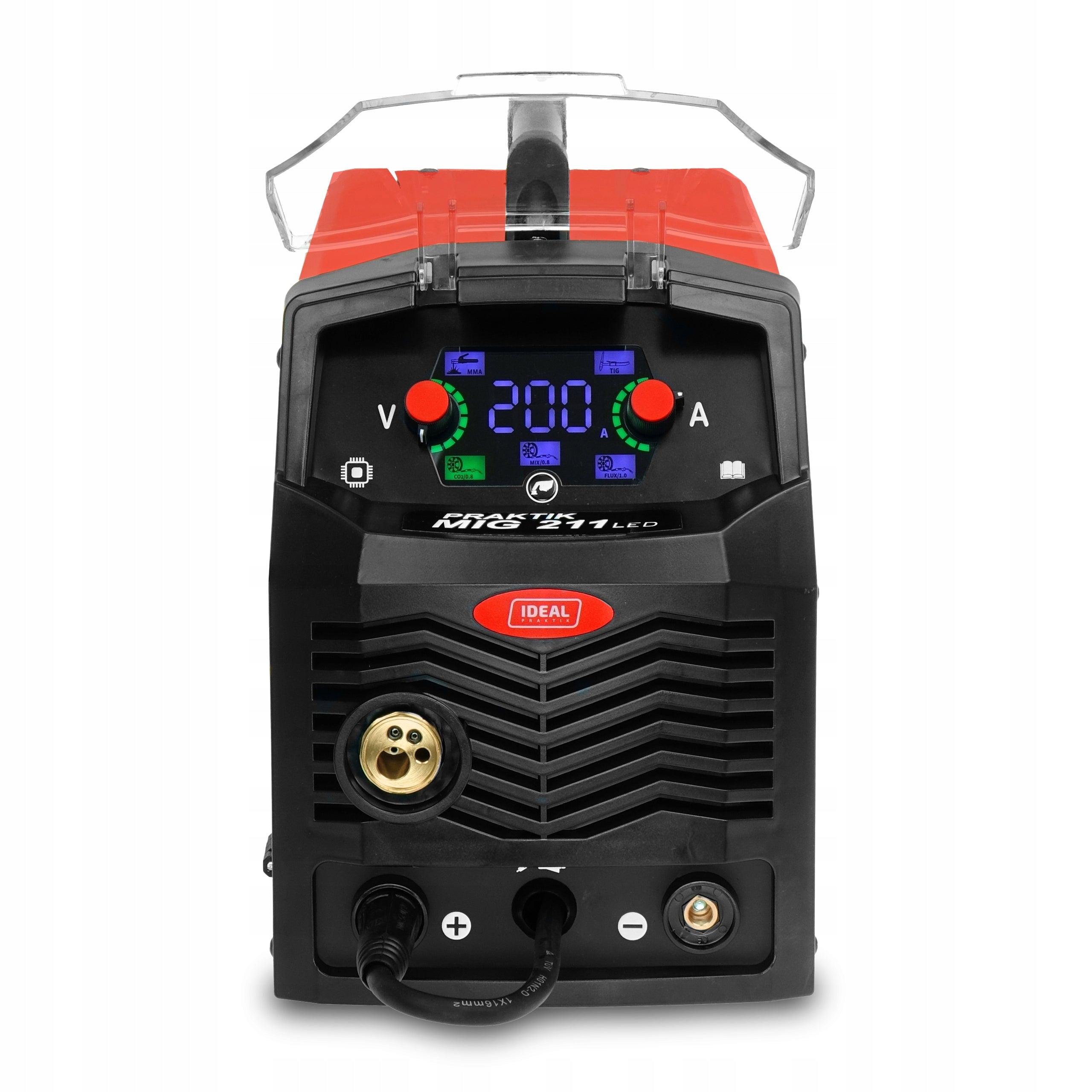 MIGOMAT WELDING MACHINE IDEAL PRAKTIK MIG 211 SYNERGY LED MMA TIG 200A 230V FLUX Packaging status original