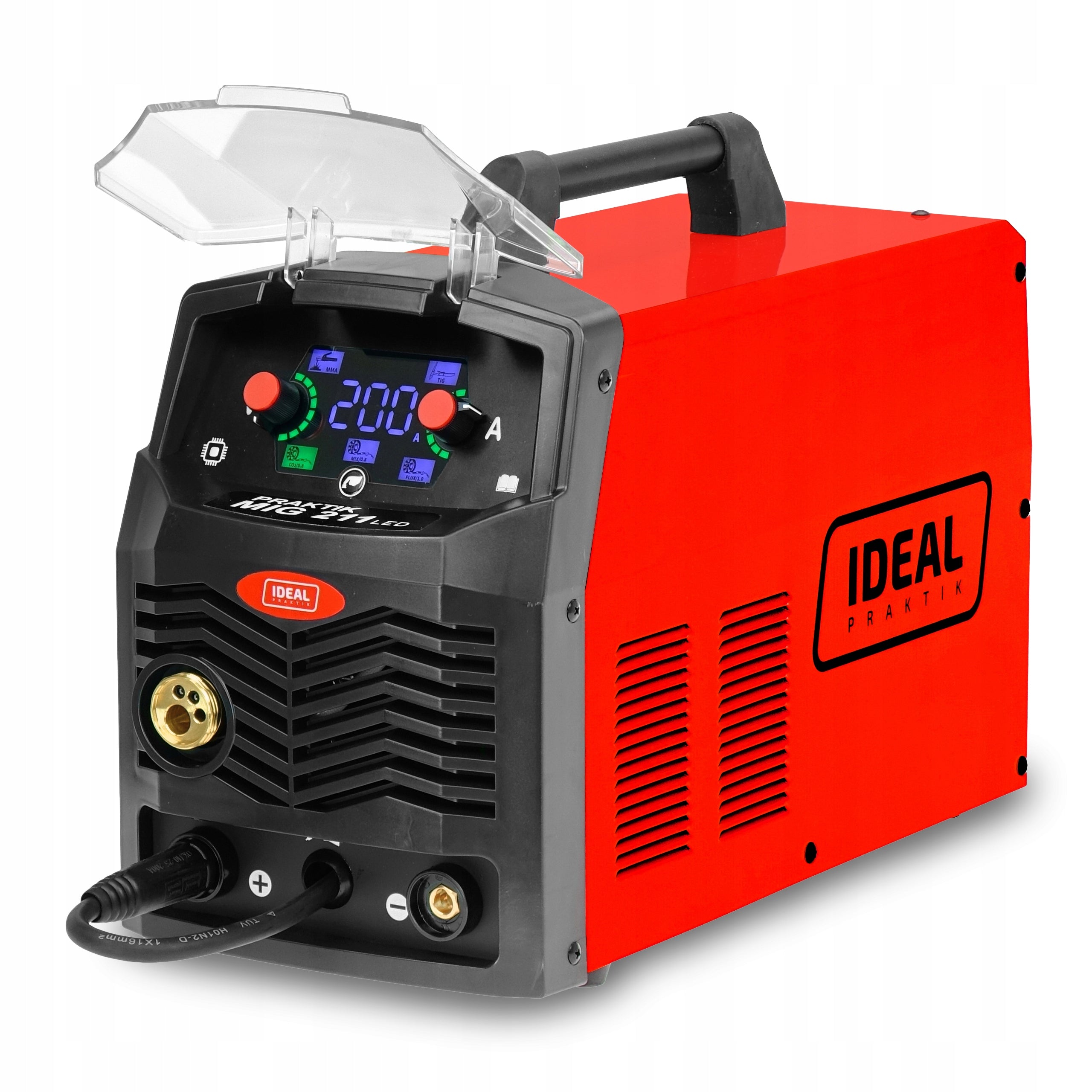 MIGOMAT WELDING MACHINE IDEAL PRAKTIK MIG 211 SYNERGY LED MMA TIG 200A 230V FLUX Welding methods MIG/MAG MMA TIG