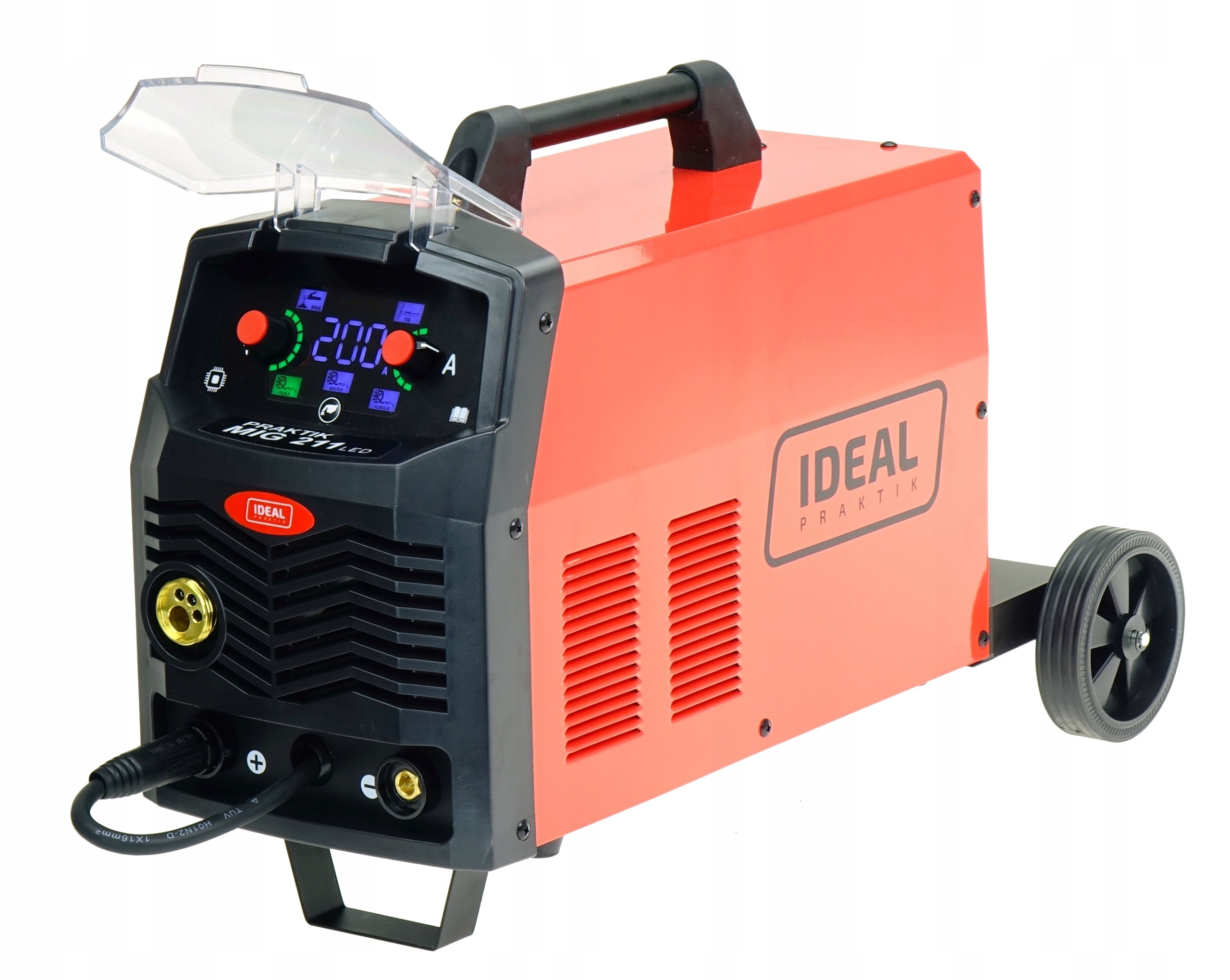 MIGOMAT WELDING MACHINE IDEAL PRAKTIK MIG 211 SYNERGY MMA TIG 200A 230V FLUX LED Packaging status original