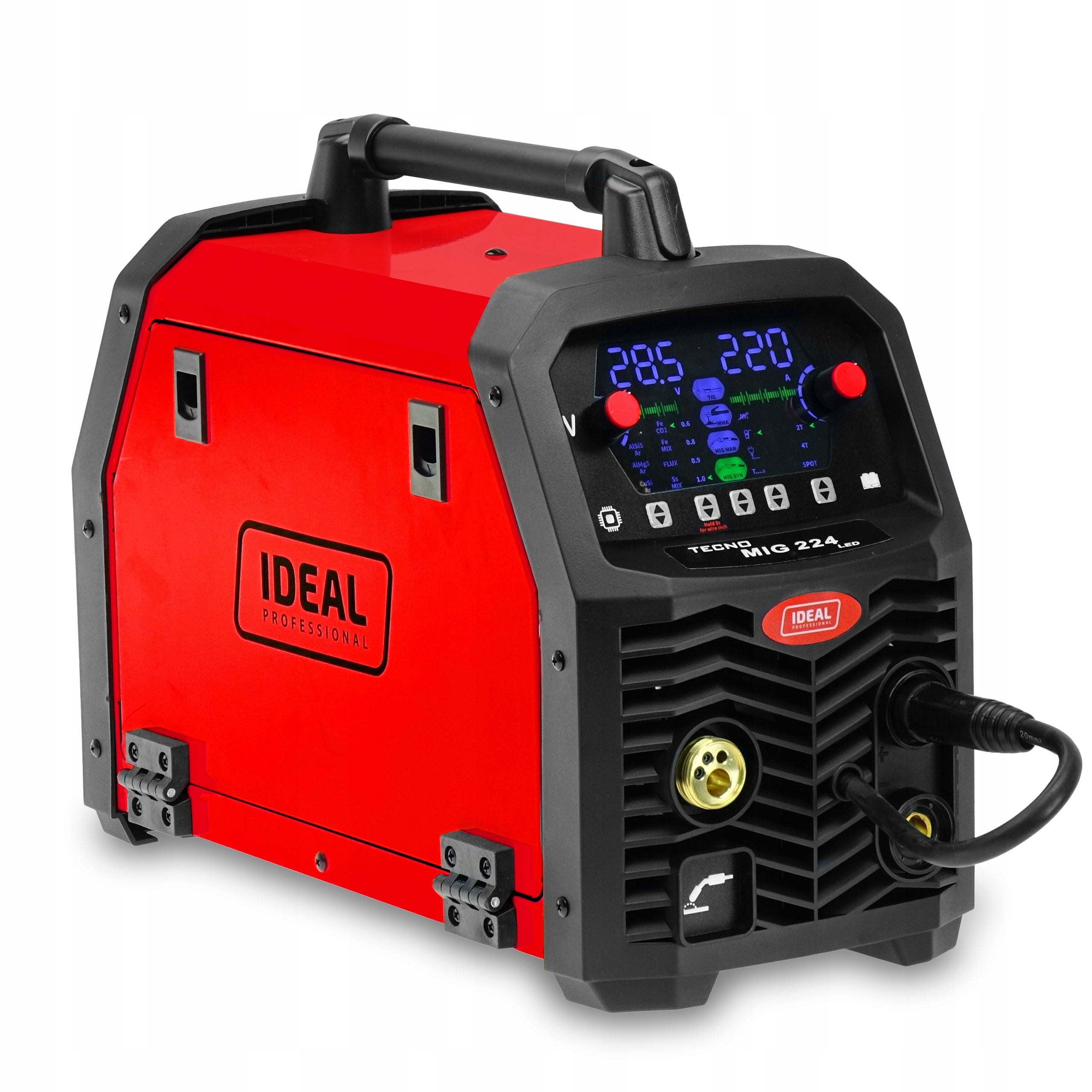 MIGOMAT WELDING MACHINE IDEAL TECNO MIG 224 SYNERGIC LED 4X4 MMA TIG ALUMINIUM EAN (GTIN) 5903991109958